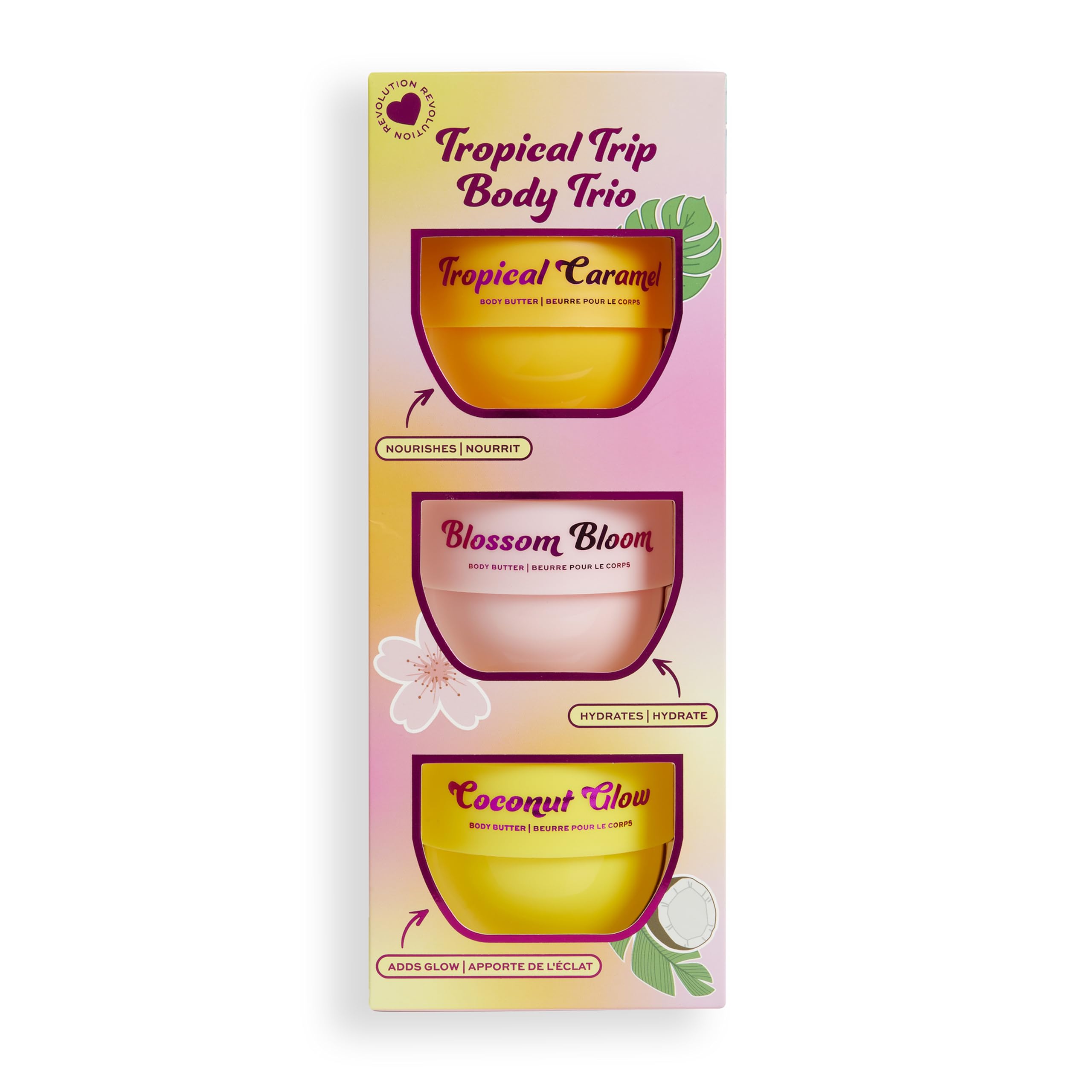 I Heart Revolution Tropical Trip Ultra Moisturising Body Cream Trio (3 Scents)