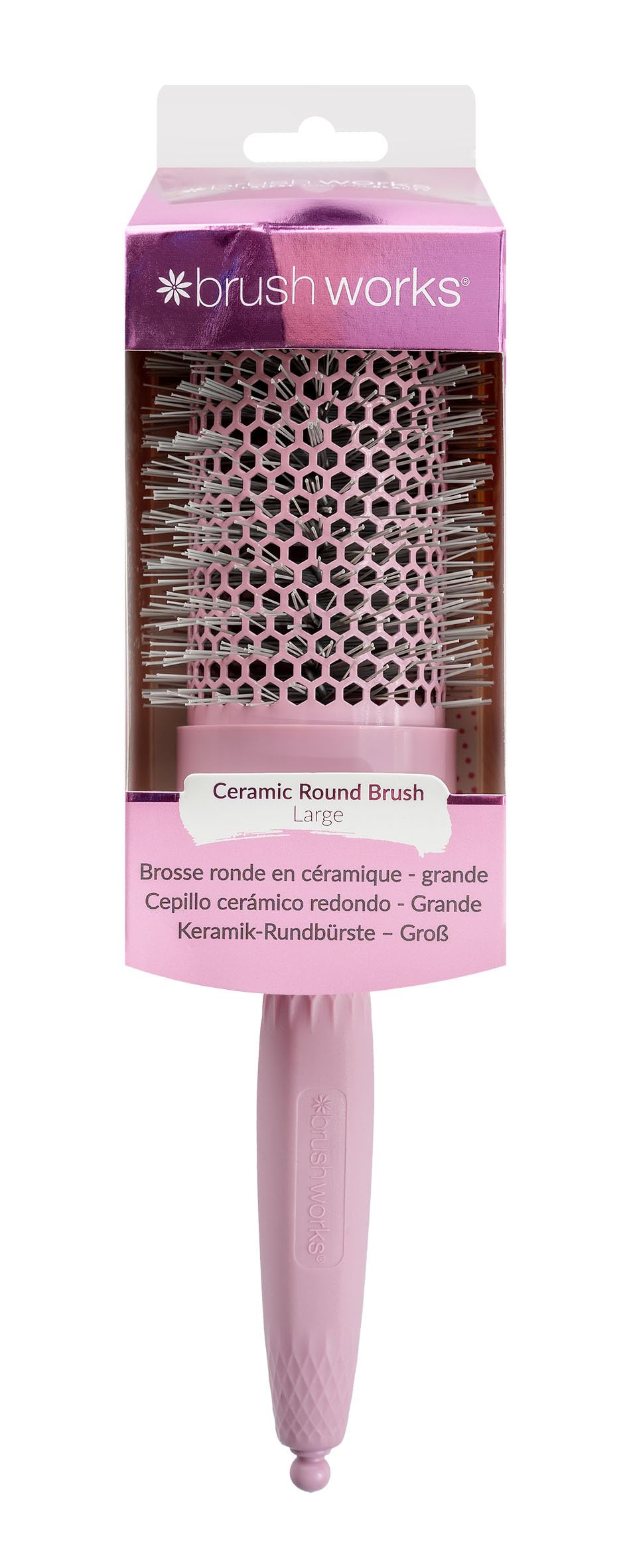 Brushworks Large Radial Vent Brush with Ceramic Barrel for Volume and Fast Drying
