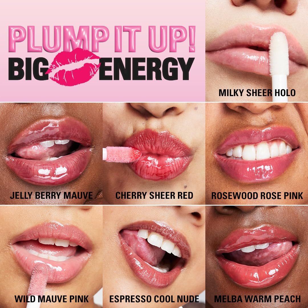 Revolution Beauty Pout Bomb Plumping Lip Gloss with Hyaluronic Acid & Peptides - Sheer Milky Nude 5