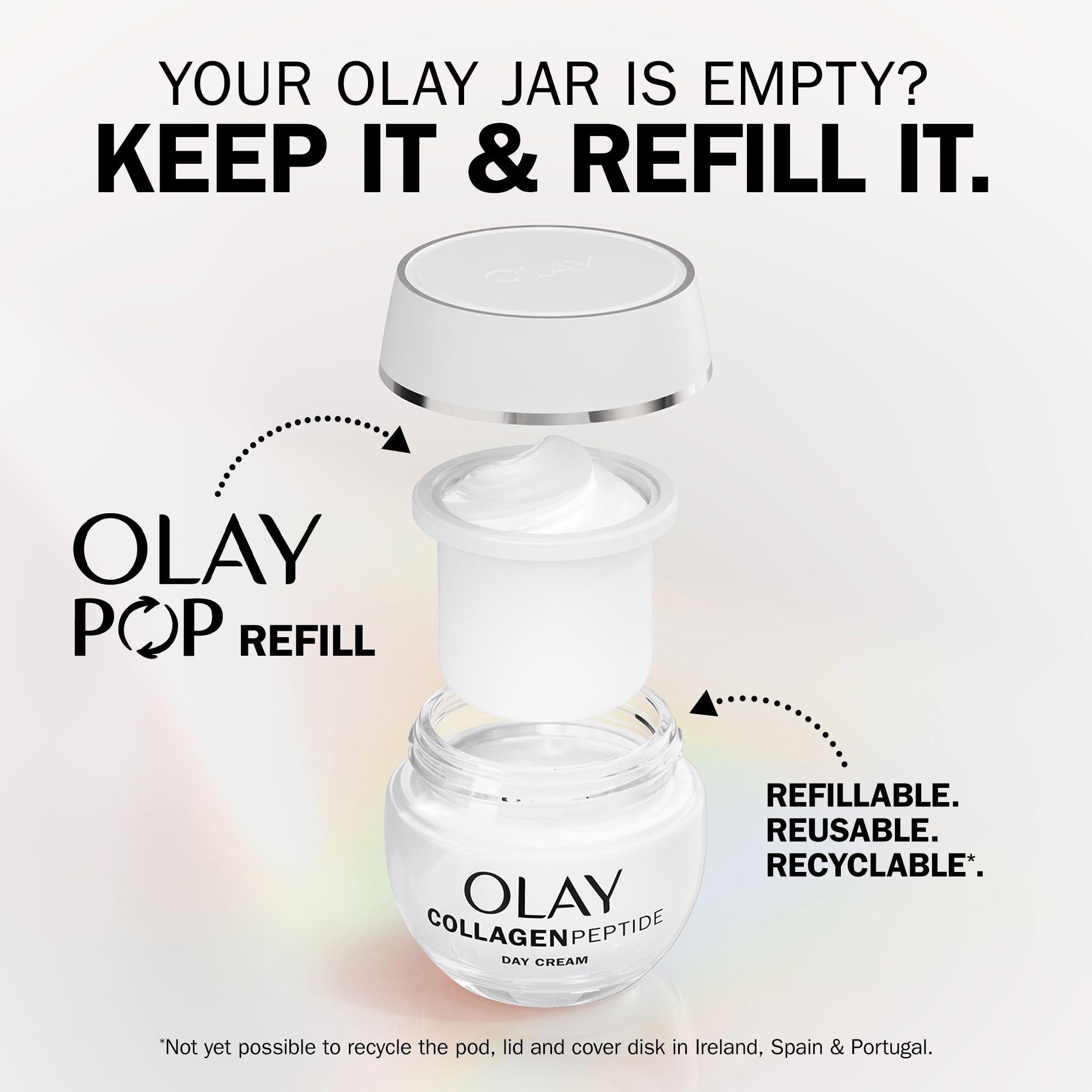 Olay Collagen Peptide Face Moisturiser Day Cream Refill SPF 30 for Stronger Skin