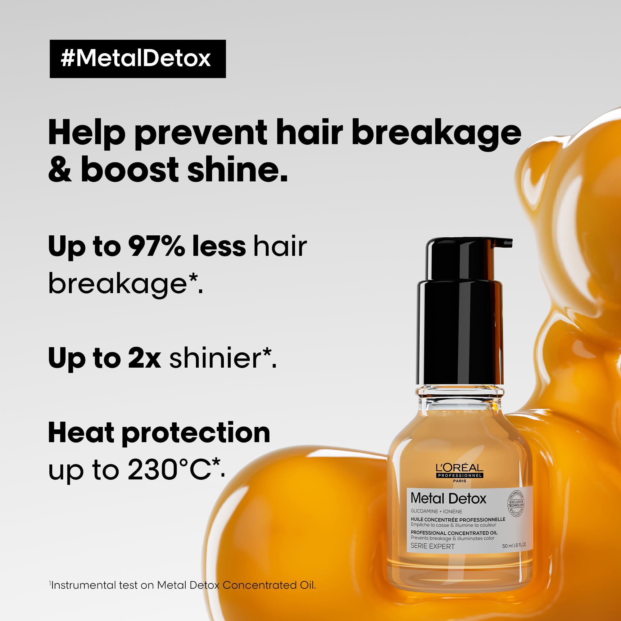 L'Oréal Professionnel Metal Detox Concentrated Hair Oil 50ml for Break Prevention