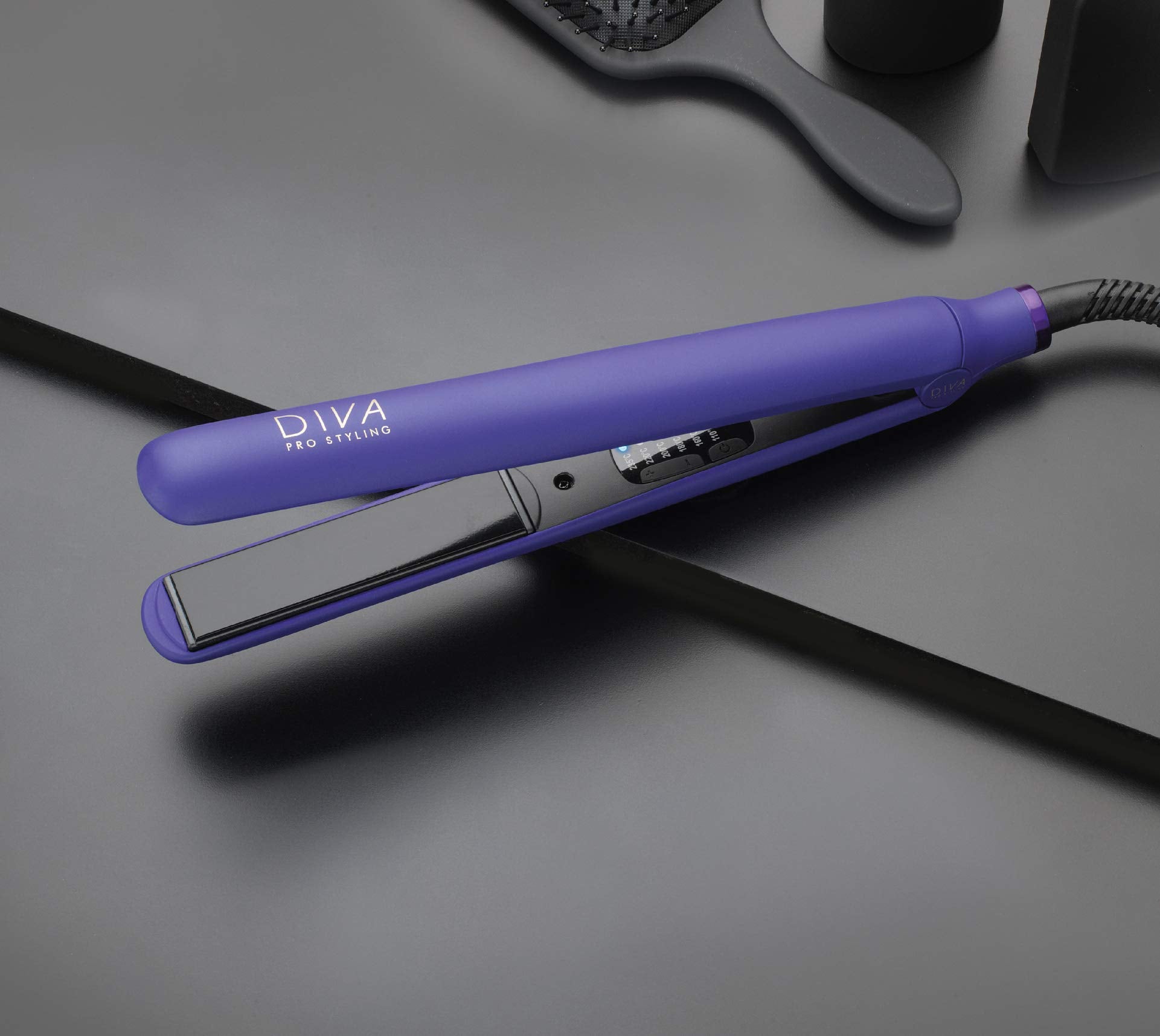 Diva Pro Styling Digital Straightener and Styler - Violet with Ceramic Plates 6