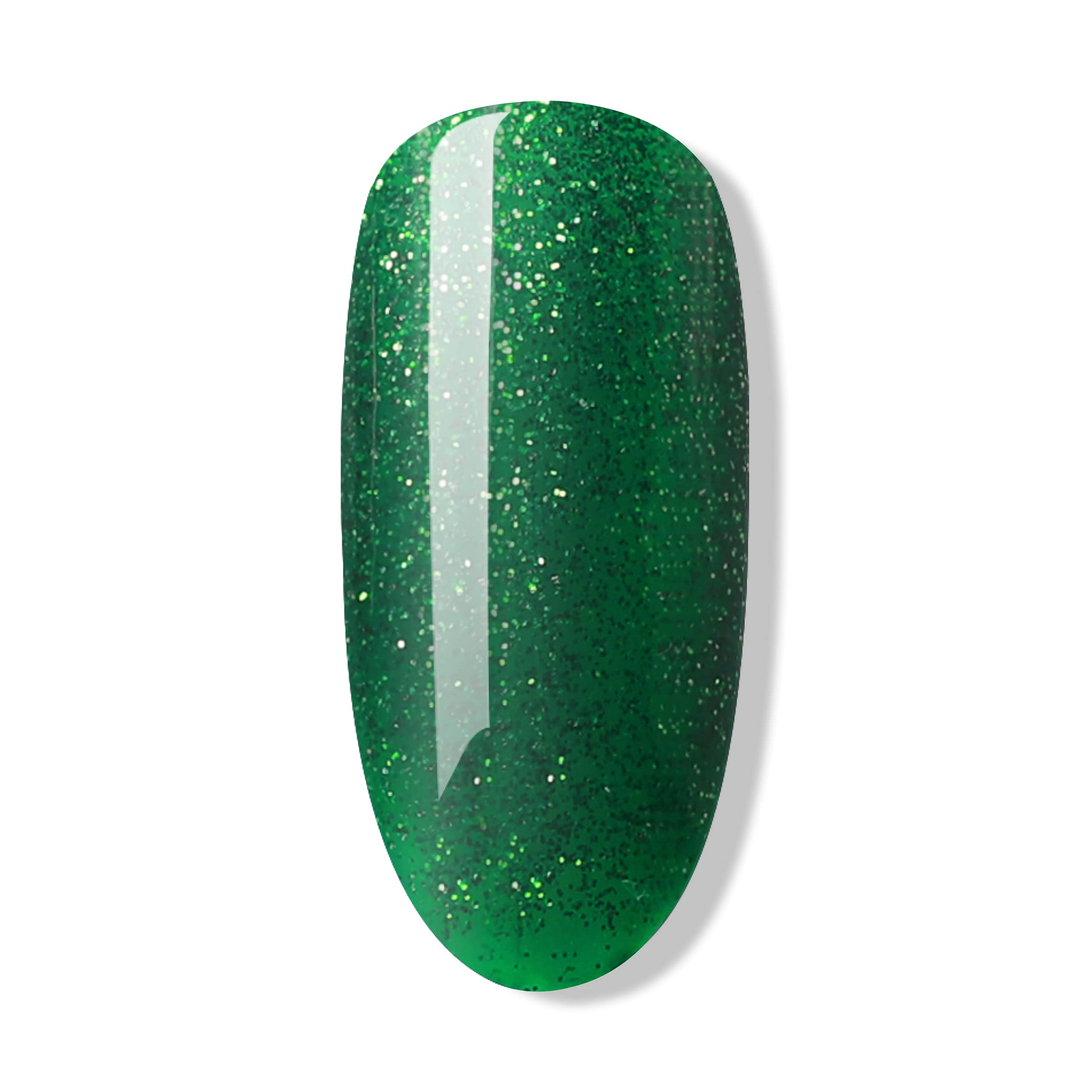 BLUESKY Gel Nail Polish - Elf 63902 Dark Green Glitter Pine - 21 Day Wear