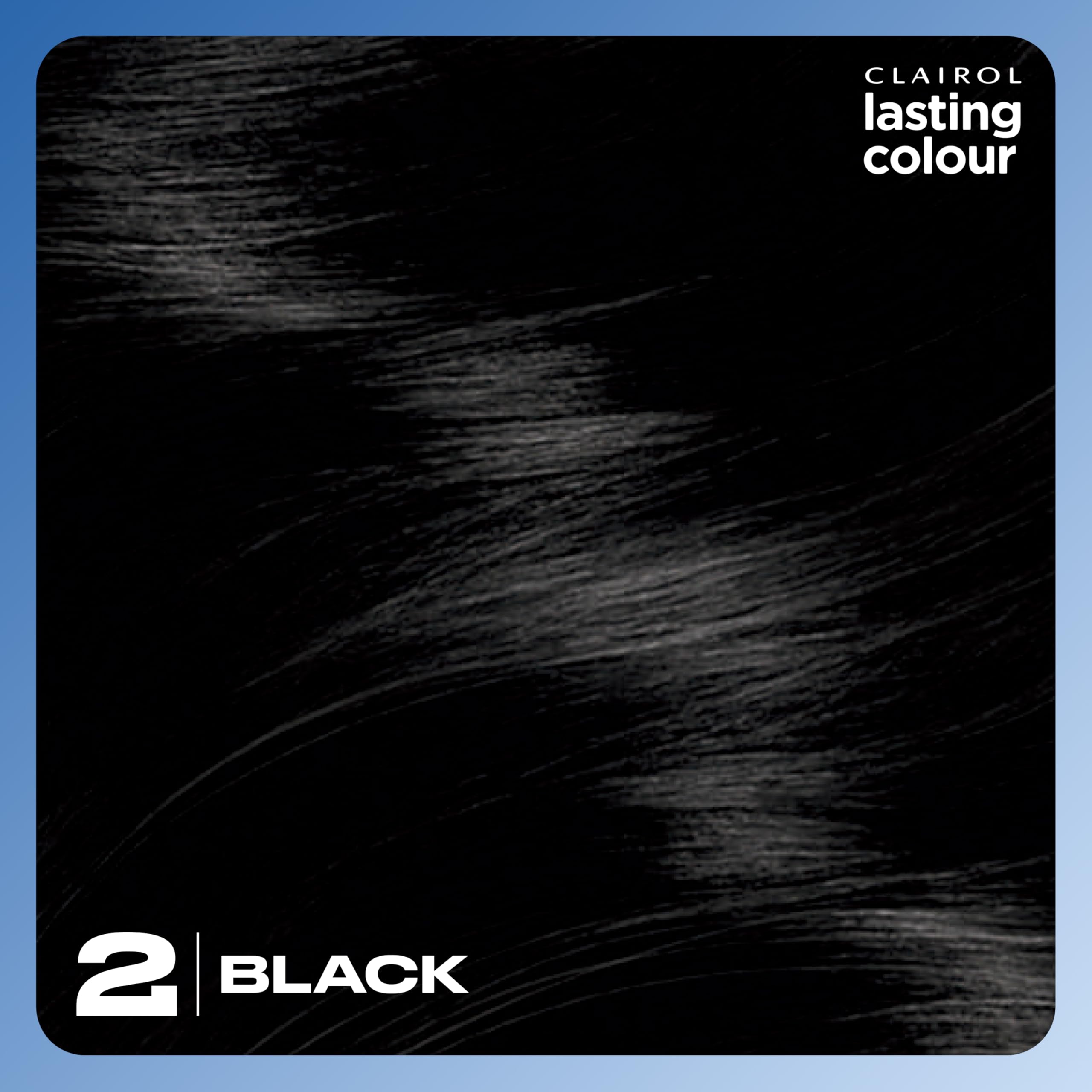 Clairol Permanente Haarfarbe | Ideale Grauabdeckung | Glänzendes und gepflegtes Haar | 2 Schwarz 7