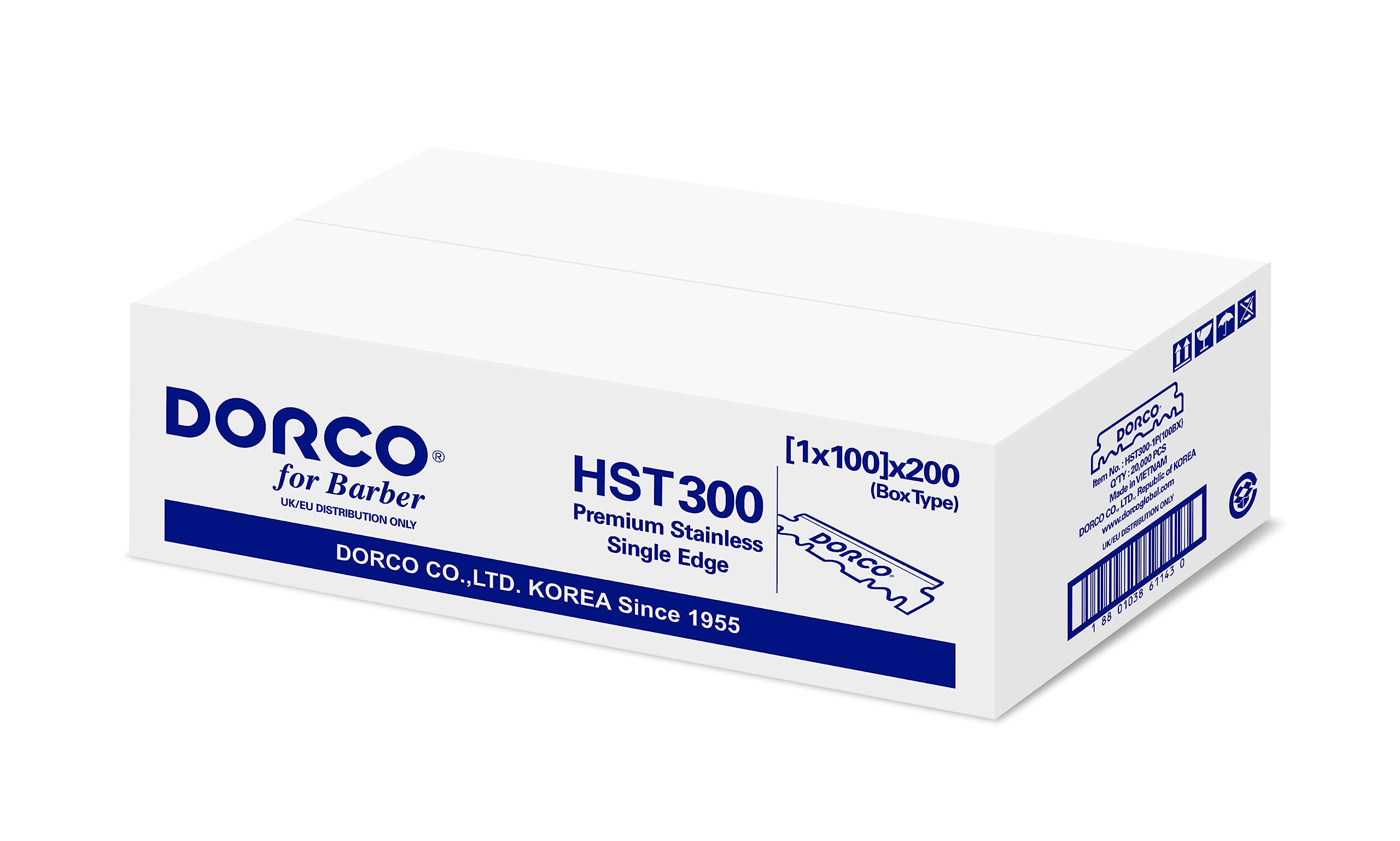 200 Count DORCO Single Edge Razor Blades - Ultra-Sharp, Long-Lasting Professional Quality 7