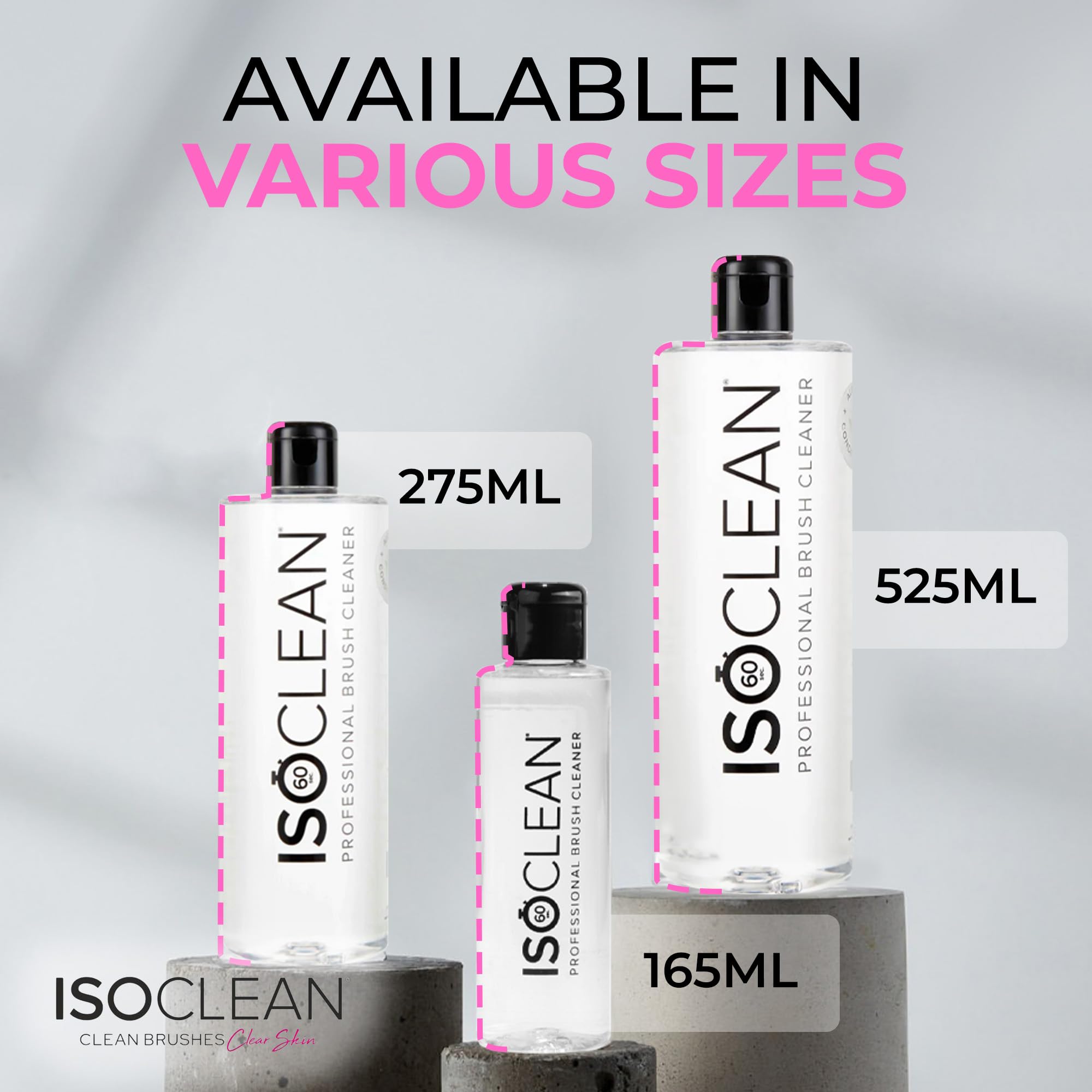 ISOCLEAN Make-up-Pinselreiniger mit Tauchschale – Flüssiger Make-up-Reiniger zum einfachen Dosieren für Make-up-Pinsel und -Werkzeuge – Reinigt Borsten – Trocken in 60 Sekunden (kein Abspülen erforderlich) – Vegan, tierversuchsfrei – 275 ml 6