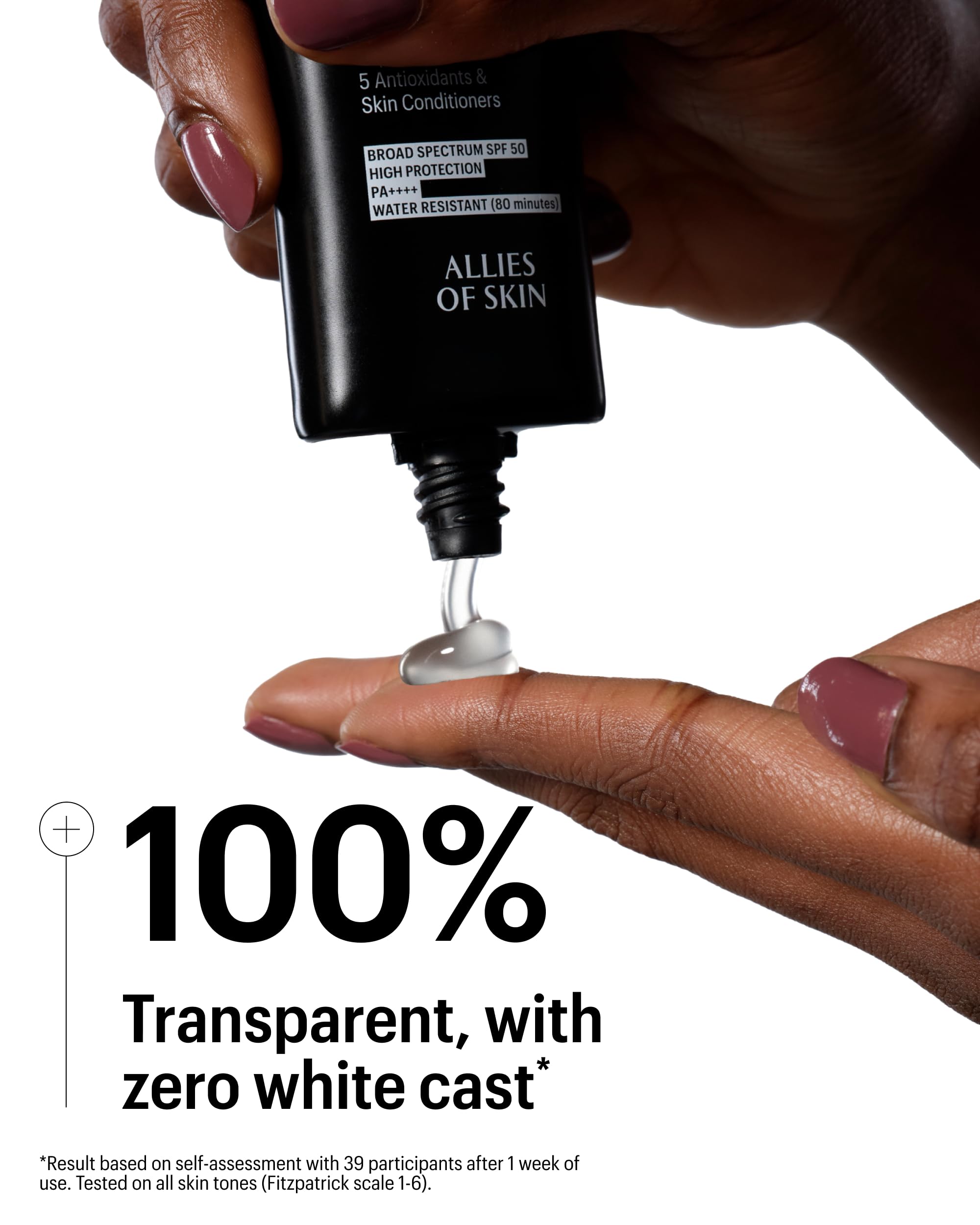 Allies of Skin The One SPF 50 Invisible Sunscreen Gel with Vitamin C and Raspberry Scent