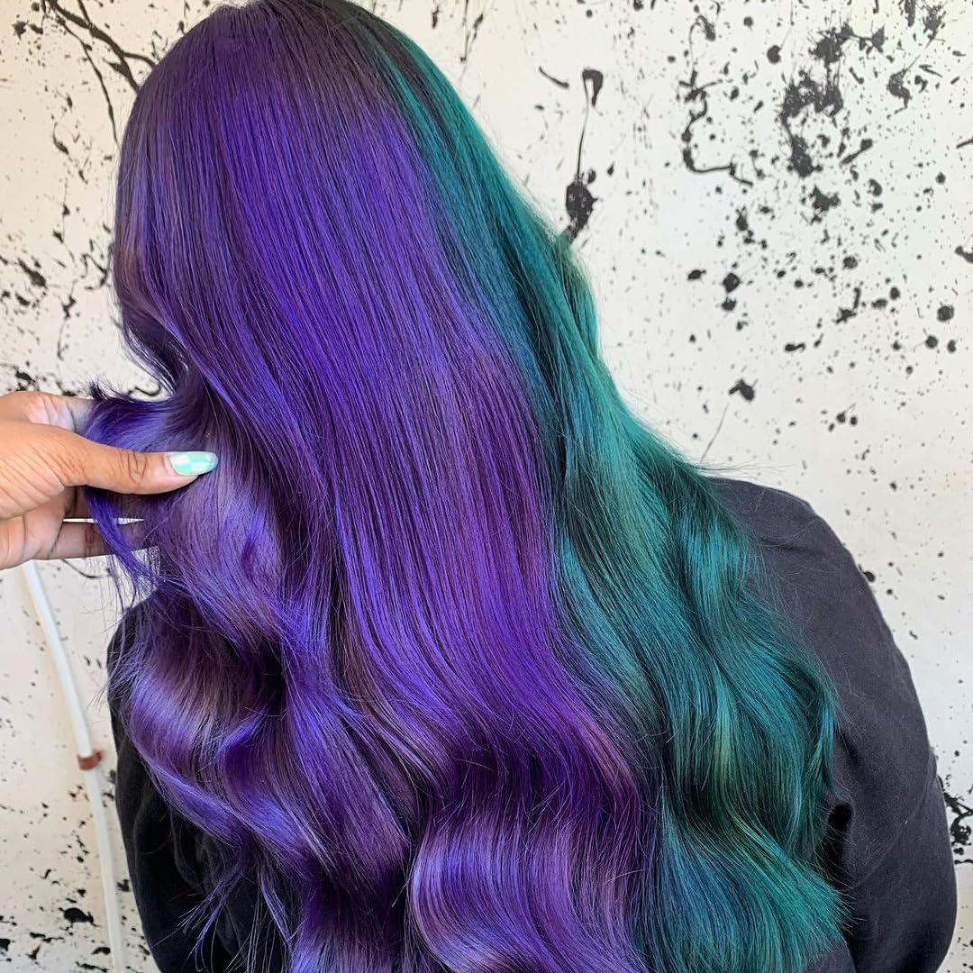 Crazy Color Peacock Blue Semi-Permanent Hair Dye - Vegan, Conditioning Teal Turquoise Color 6