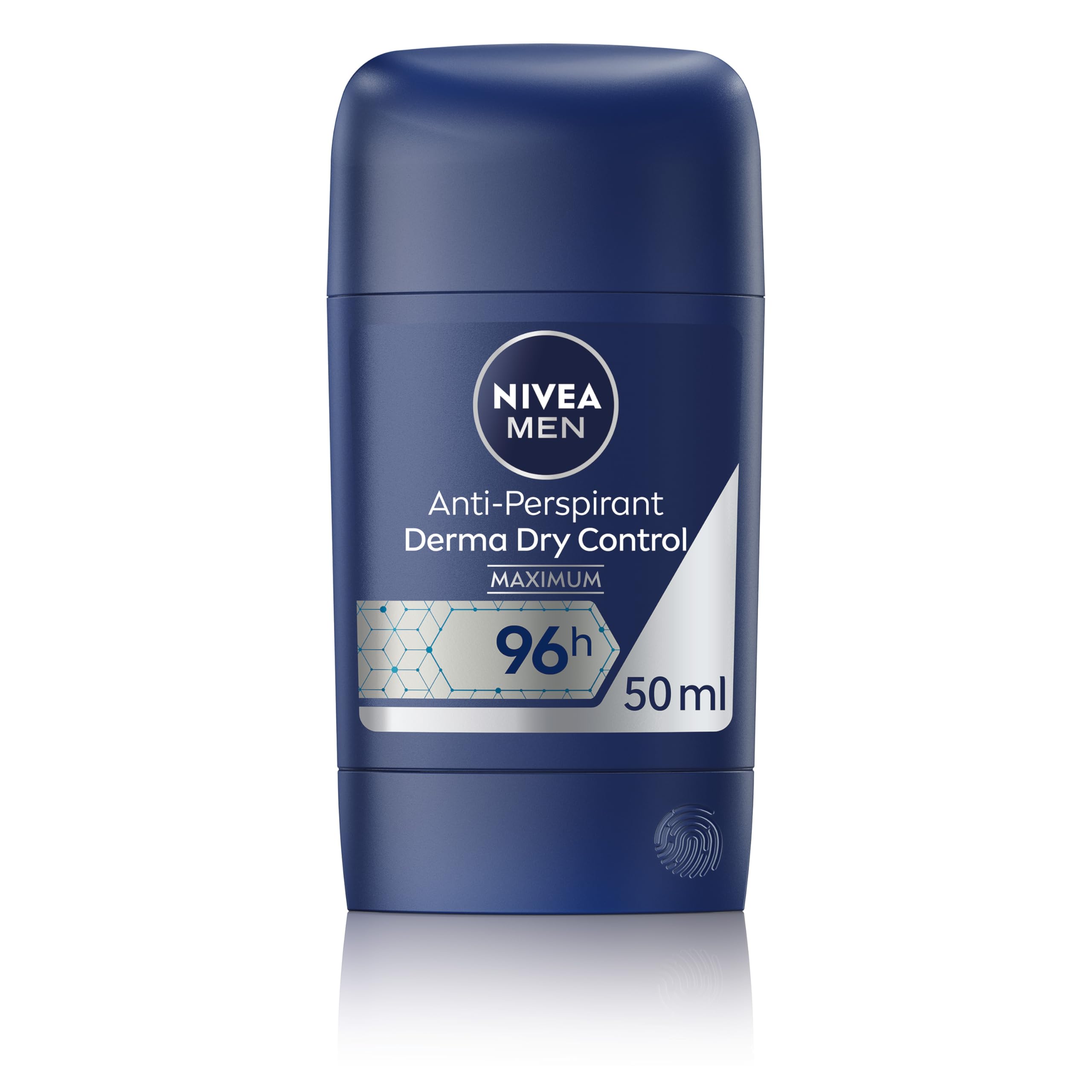 NIVEA MEN Derma Dry Control Stick Anti-Perspirant Deodorant for Men, 96H Sweat Protection
