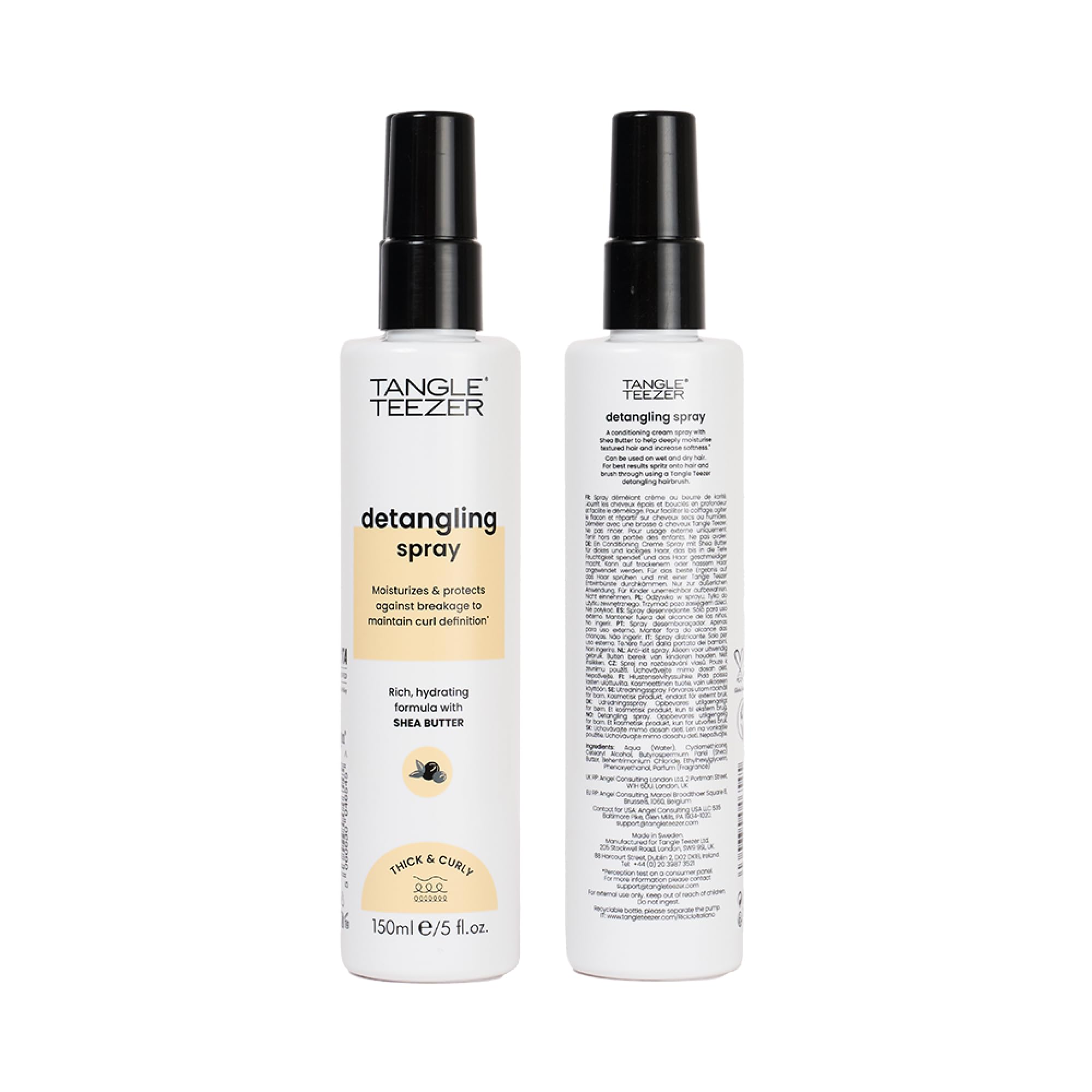 Tangle Teezer Everyday Detangling Cream Spray for Thick/Curly Hair with Shea Butter