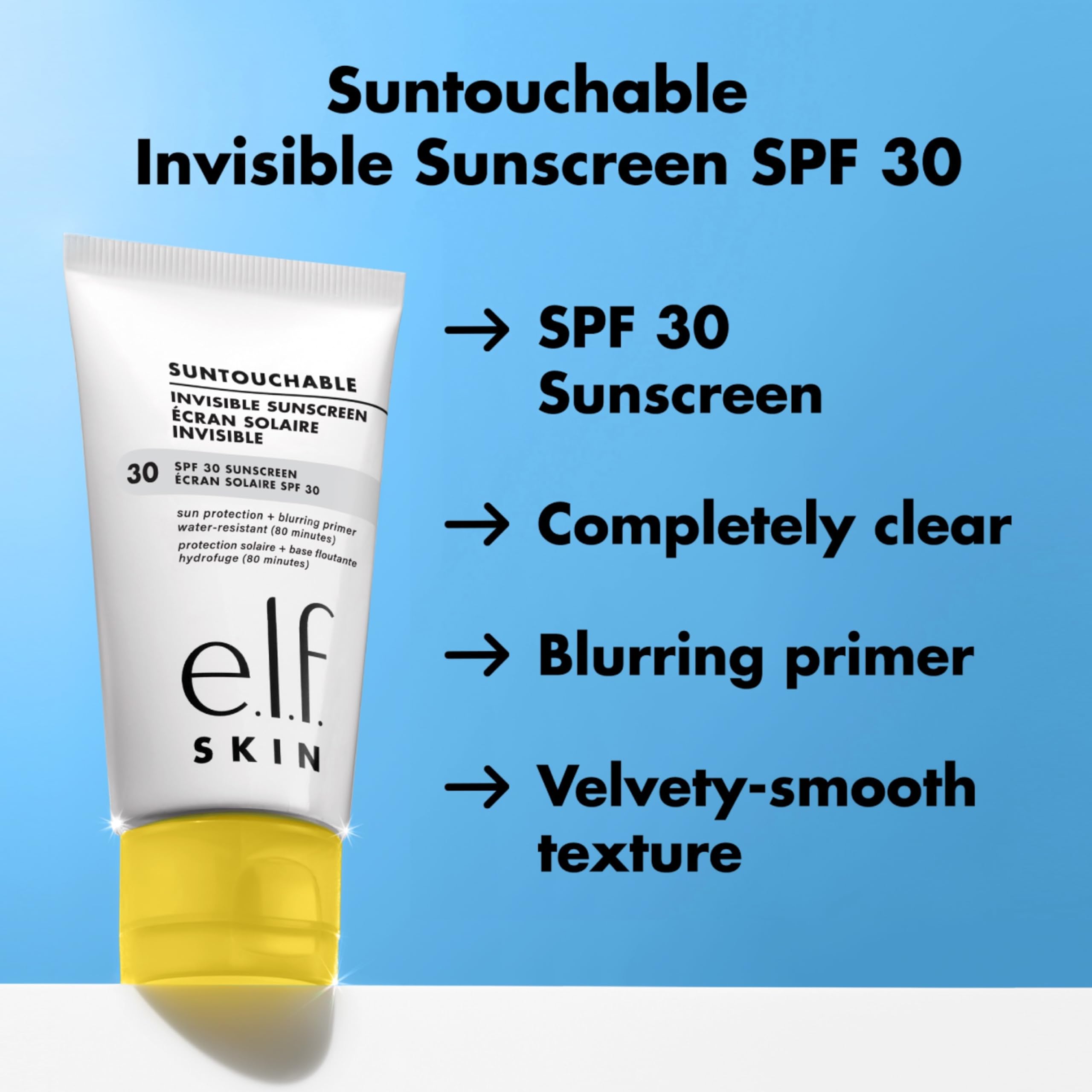 e.l.f. SKIN Suntouchable Invisible SPF 30 Lightweight Gel Sunscreen with Aloe 3