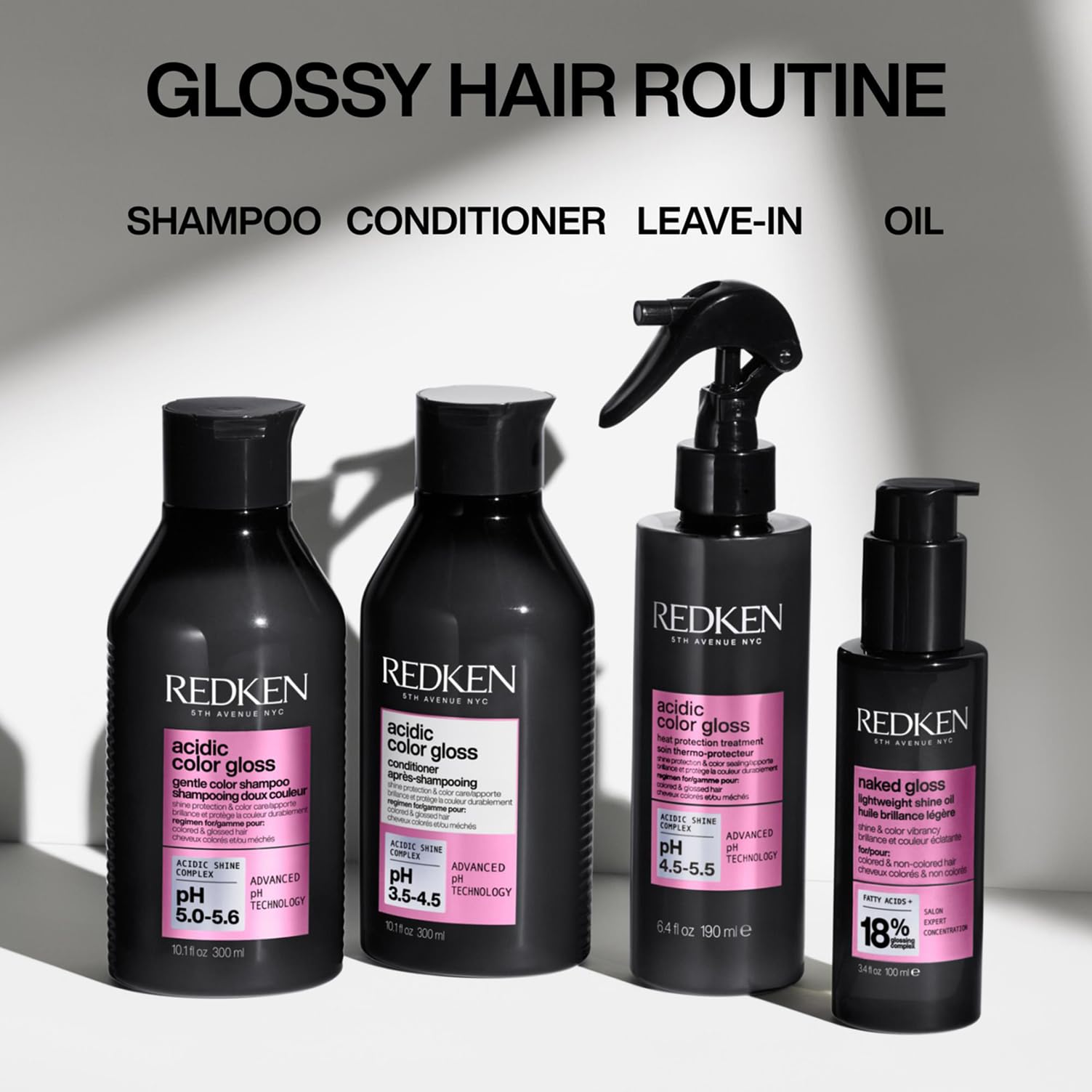 REDKEN Acidic Color Gloss Shampoo, Sulphate-Free, 300ml for Colour Treated Hair 8