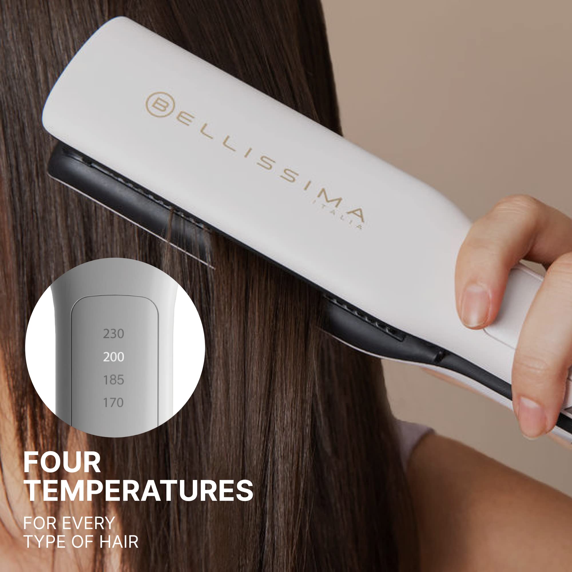 BELLISSIMA Steam Elixir Hair Straightener with Argan Oil Ceramic Plates 6