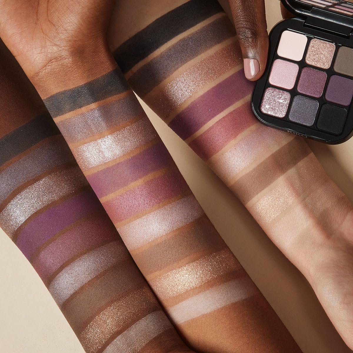 KIKO Milano Glamour Multi Finish Eyeshadow Palette 04 with 9 Shades 4