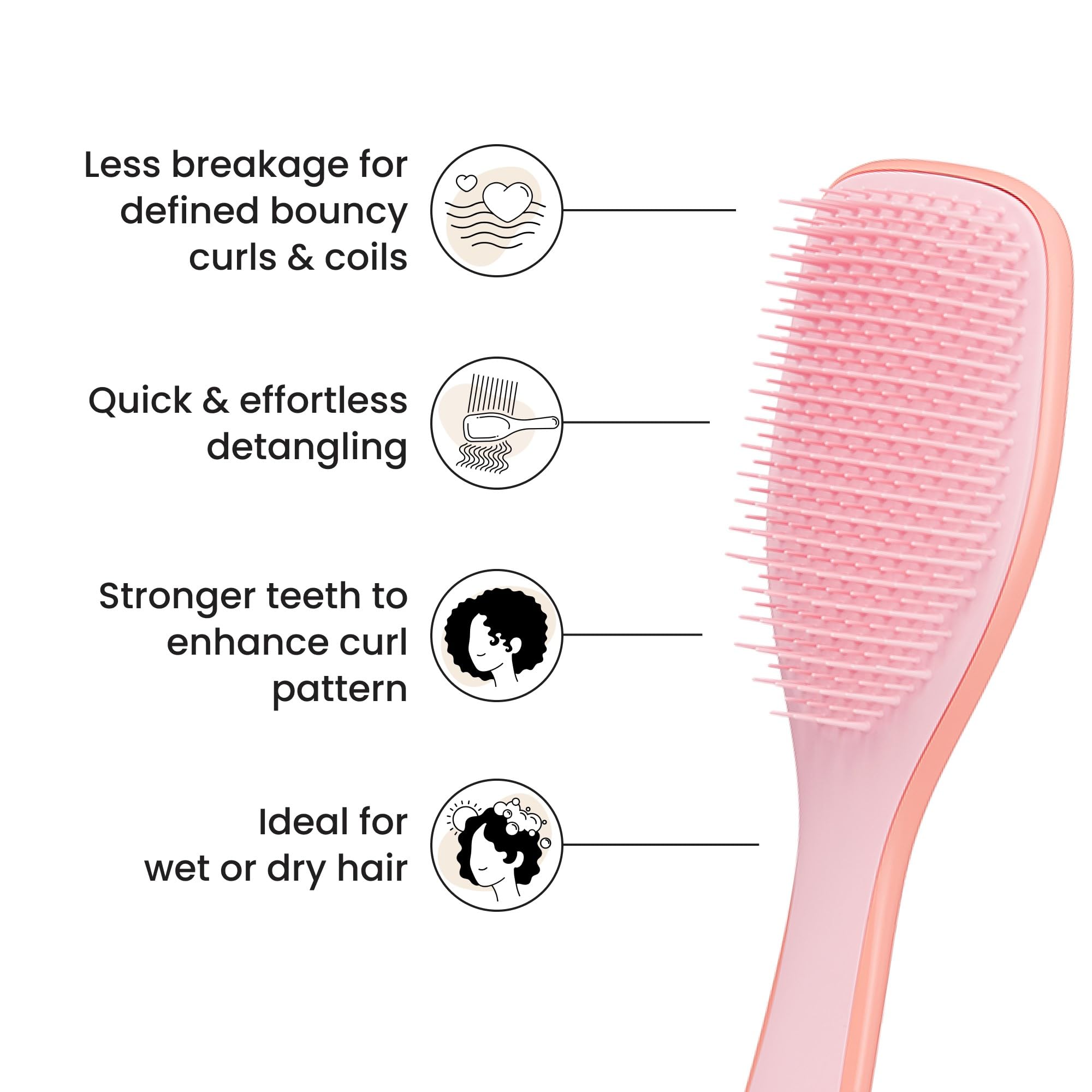 Tangle Teezer Naturally Curly Ultimate Detangler Hairbrush for 3C-4C Curls & Coils 5