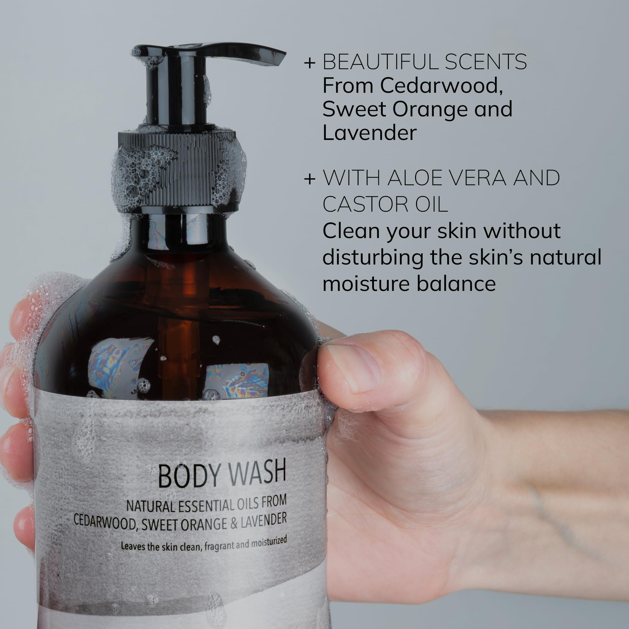 ENA Living Cedar Scented Hand Wash with Aloe Vera and Castor Oil | 500ml 3