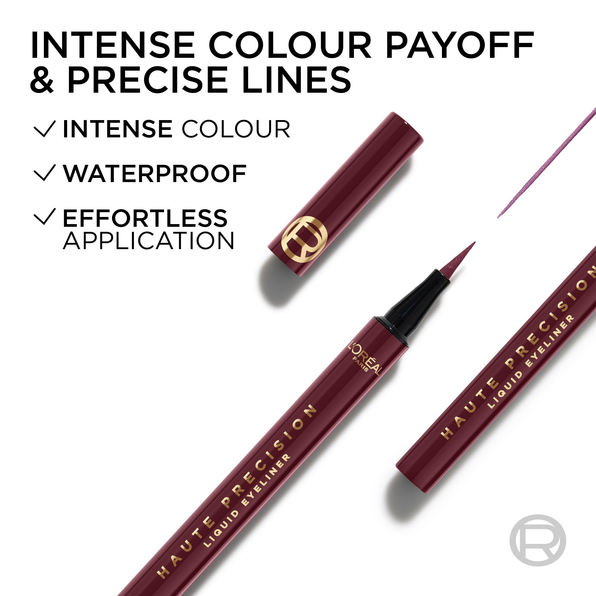 L'Oréal Paris Haute Precision Felt-Tip Liquid Eyeliner - Bordeaux Cashmere Shade