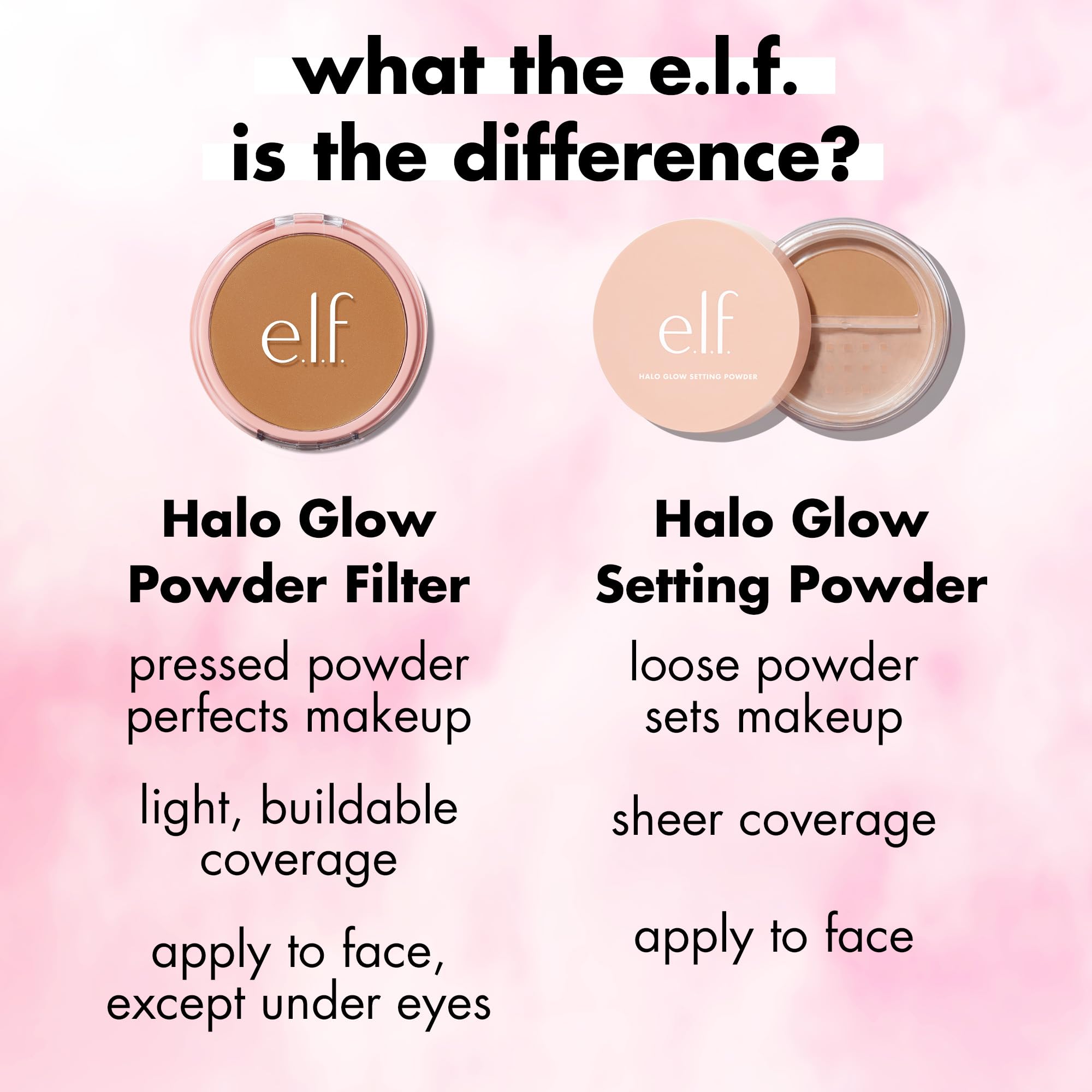e.l.f. Halo Glow Powder Filter Pressed Finishing Powder, Fair Neutral Cool, Buildable Coverage 7