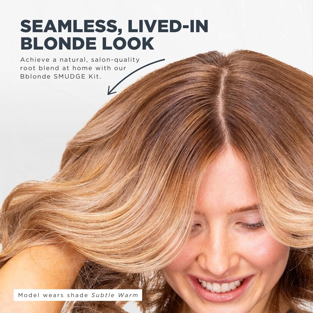Jerome Russell Bblonde SMUDGE Root Blending Kit in Subtle Warm | Professionelles Root Blending Kit | Natürlicher, lässiger Blondton