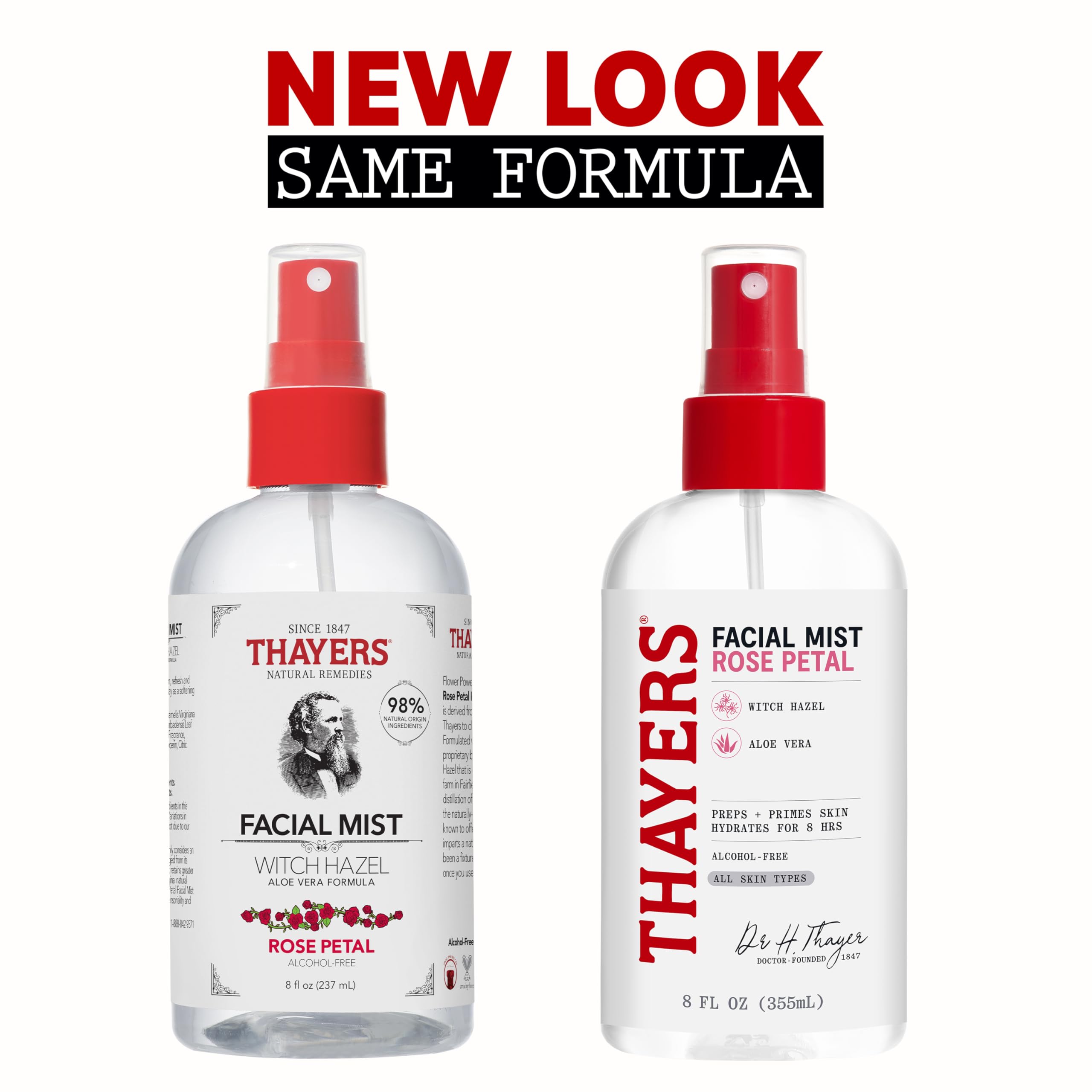 Thayers Witch Hazel Gentle Facial Mist Rose Petal Toner Lotion with Organic Aloe Vera