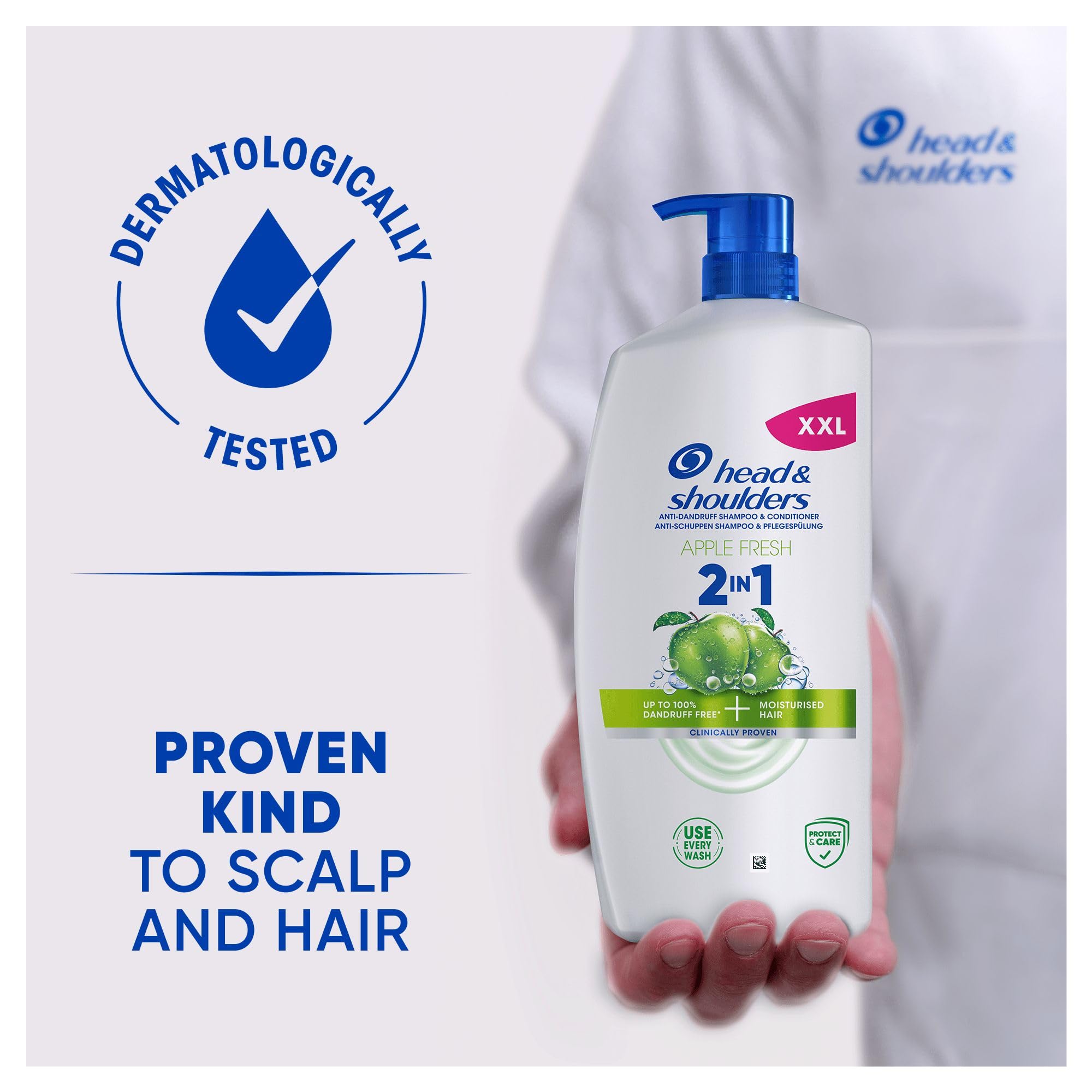 Head & Shoulders Apple Fresh 2in1 Anti Dandruff Shampoo & Conditioner, 800ml Pump 7