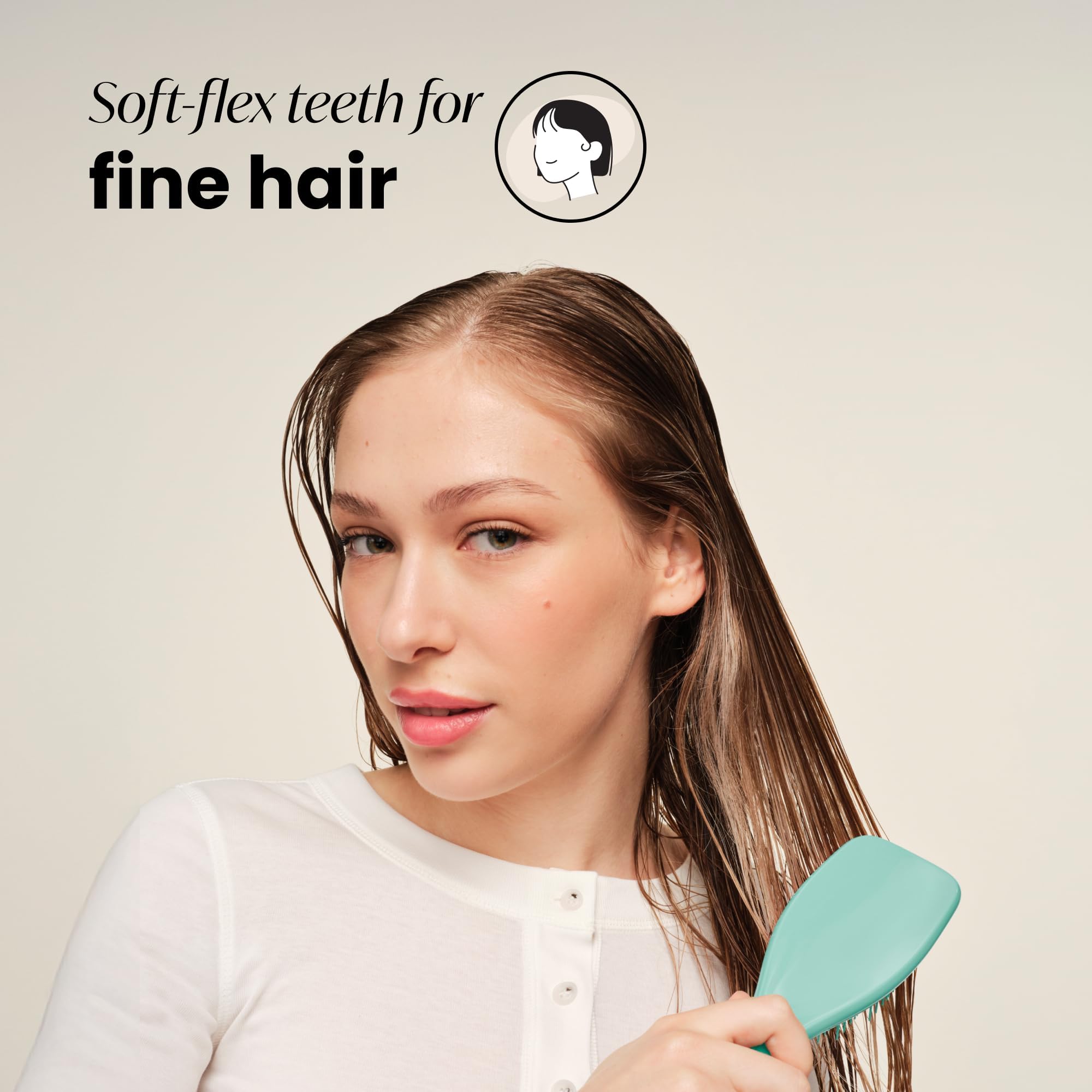 Tangle Teezer Fine and Fragile Ultimate Detangler Hairbrush for Coloured, Fine & Thin Hair - Dark Teal 3
