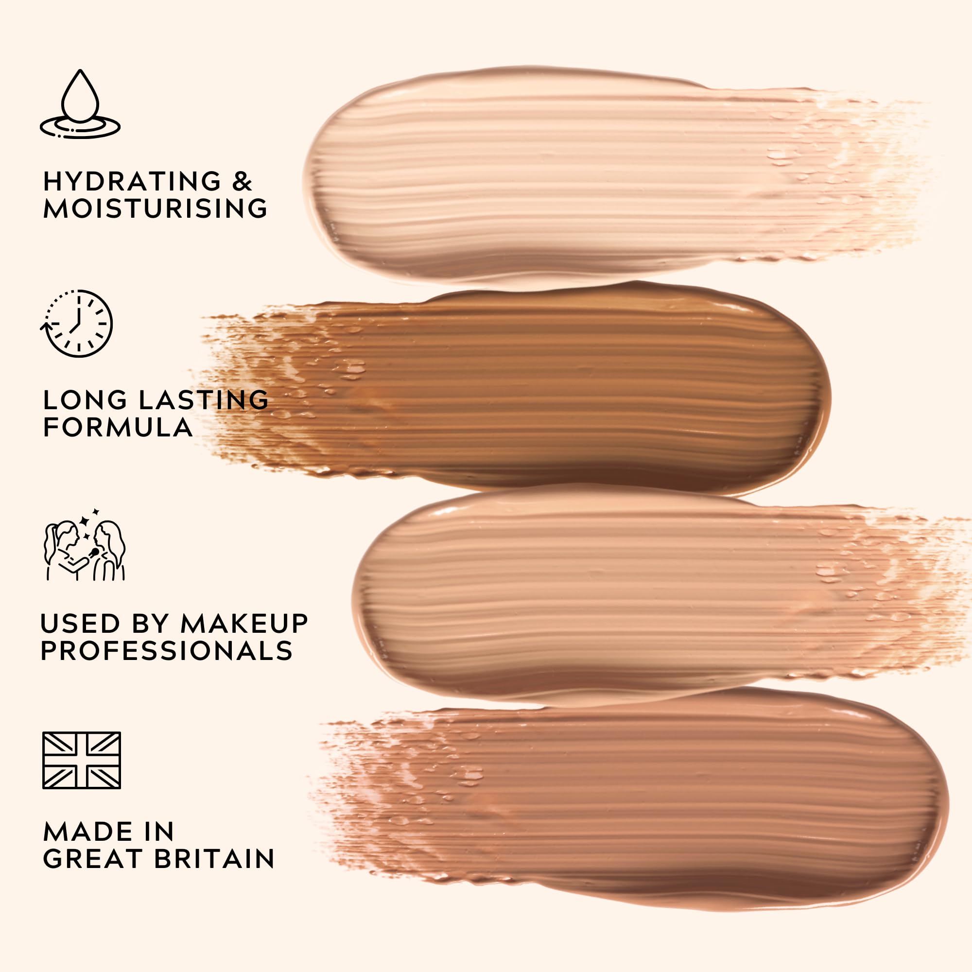 Leichner Camera Clear Tinted Foundation - Biscuit Shade for Flawless, Hydrating Coverage 3