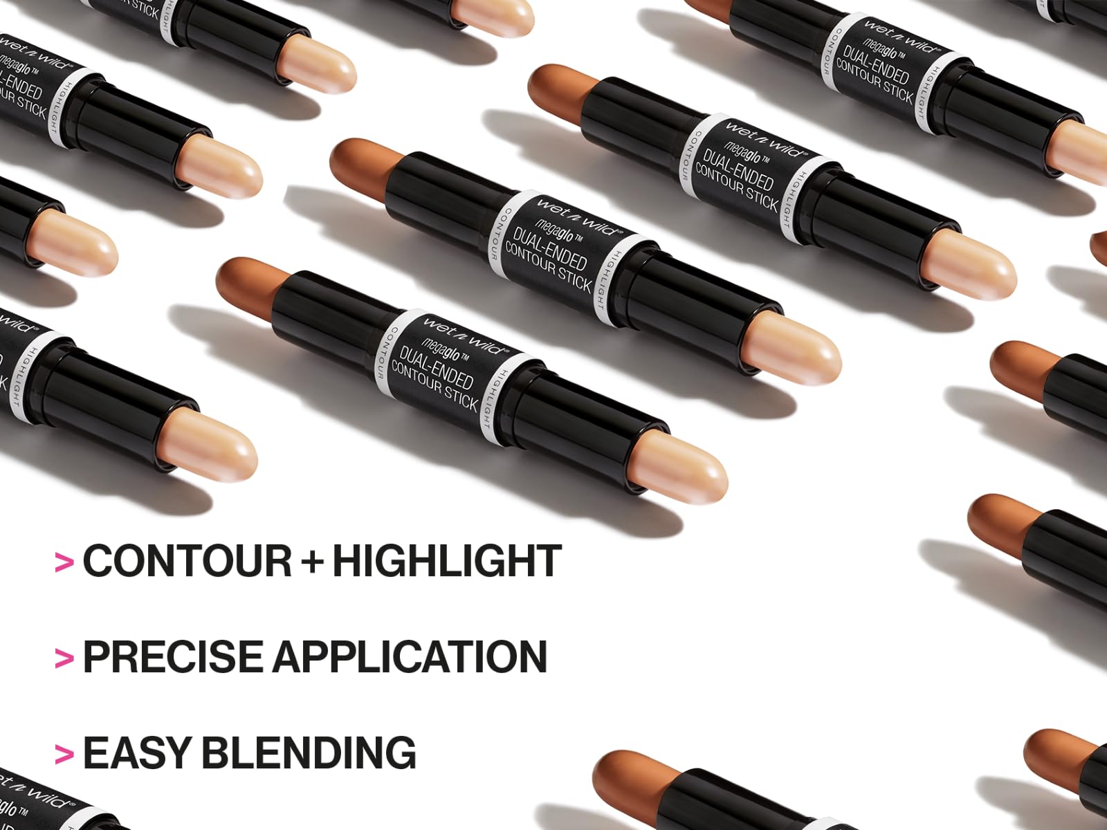 wet n wild MegaGlo Dual-Ended Contour Stick - Light Medium for Defining and Illuminating 7