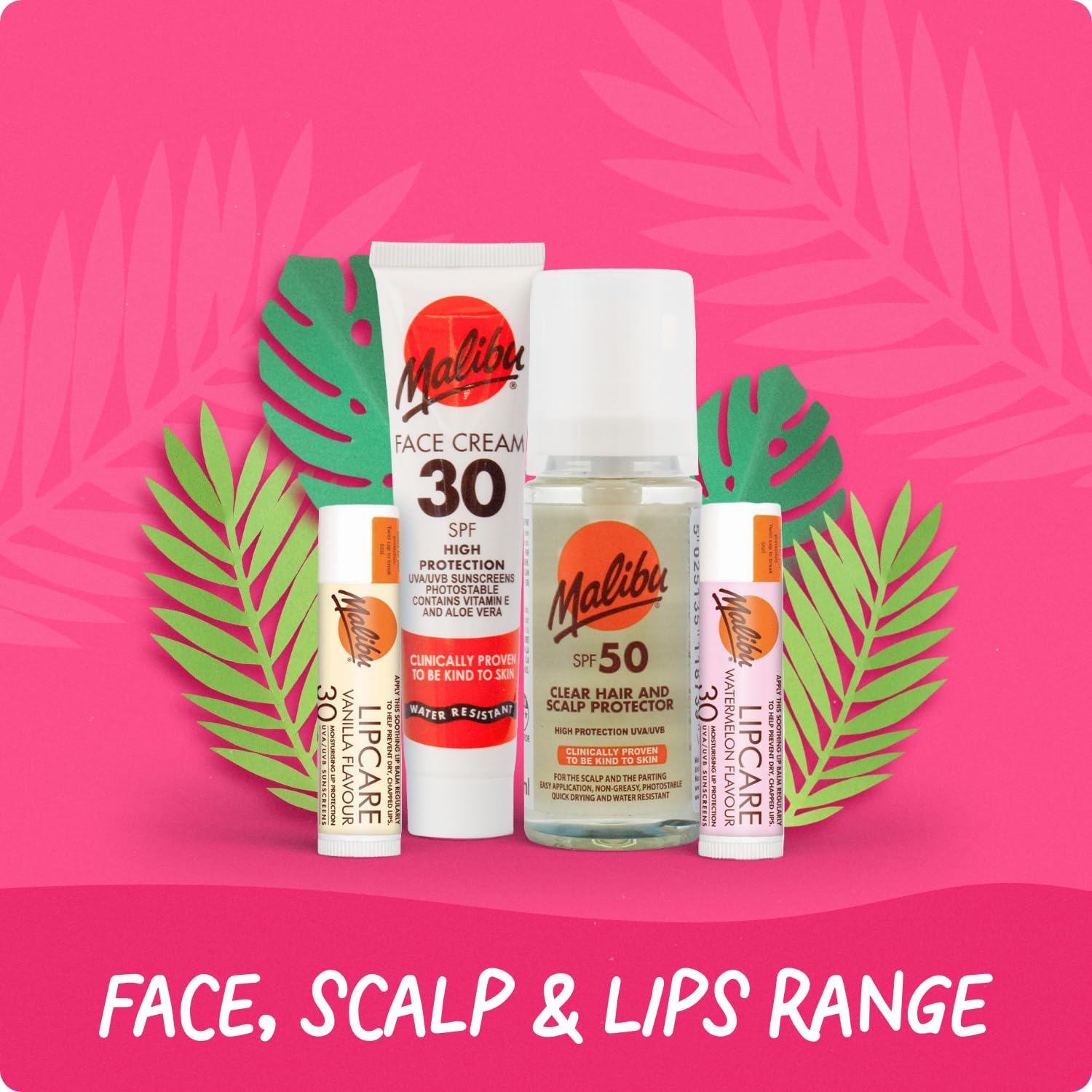 Malibu Sun SPF 30 Lip Care Balm Multipack - Watermelon, Mint & Vanilla Flavors (3 x 4g) 3