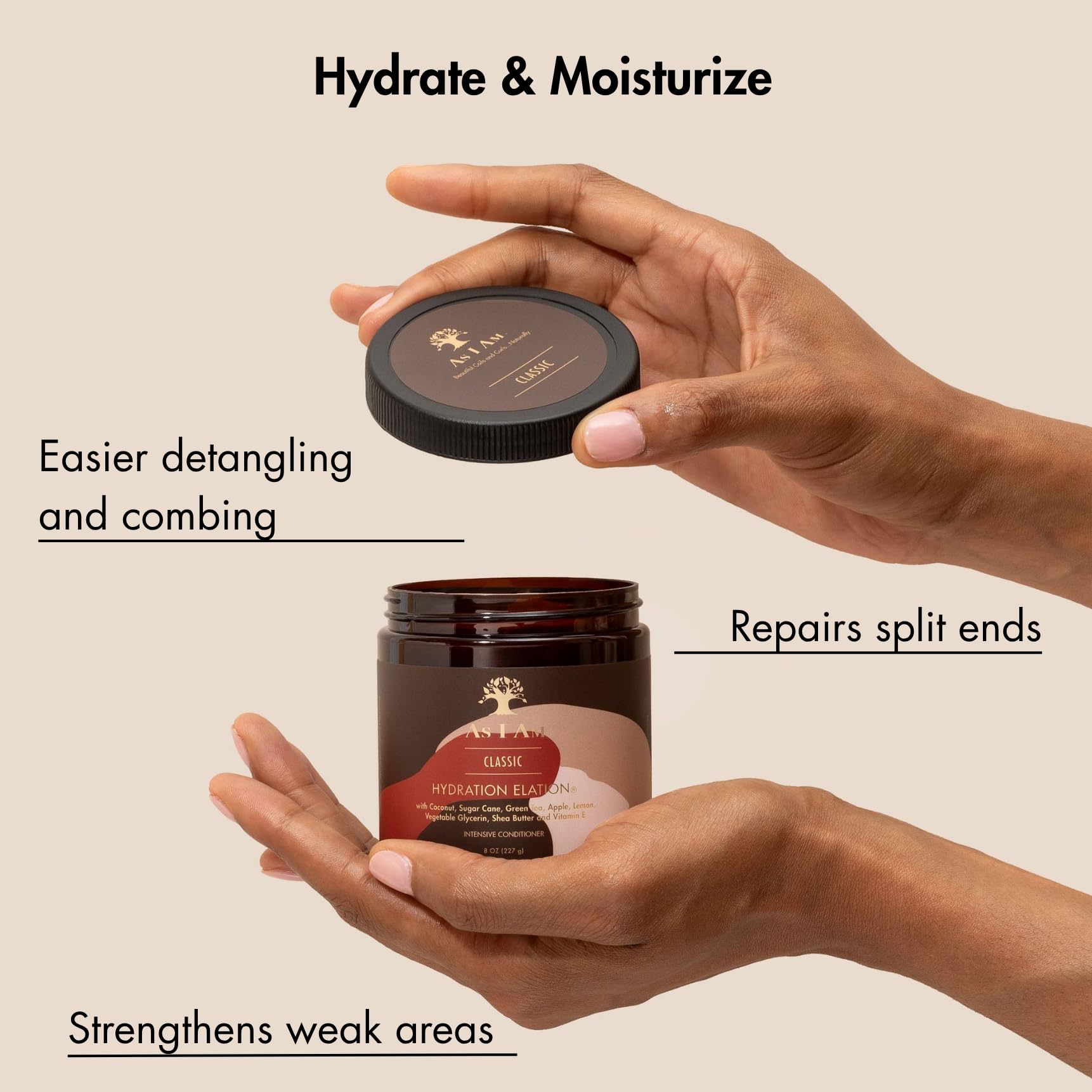 As I Am Hydration Elation Intensive Conditioner for Strong, Soft Coils and Curls (8 oz) 4