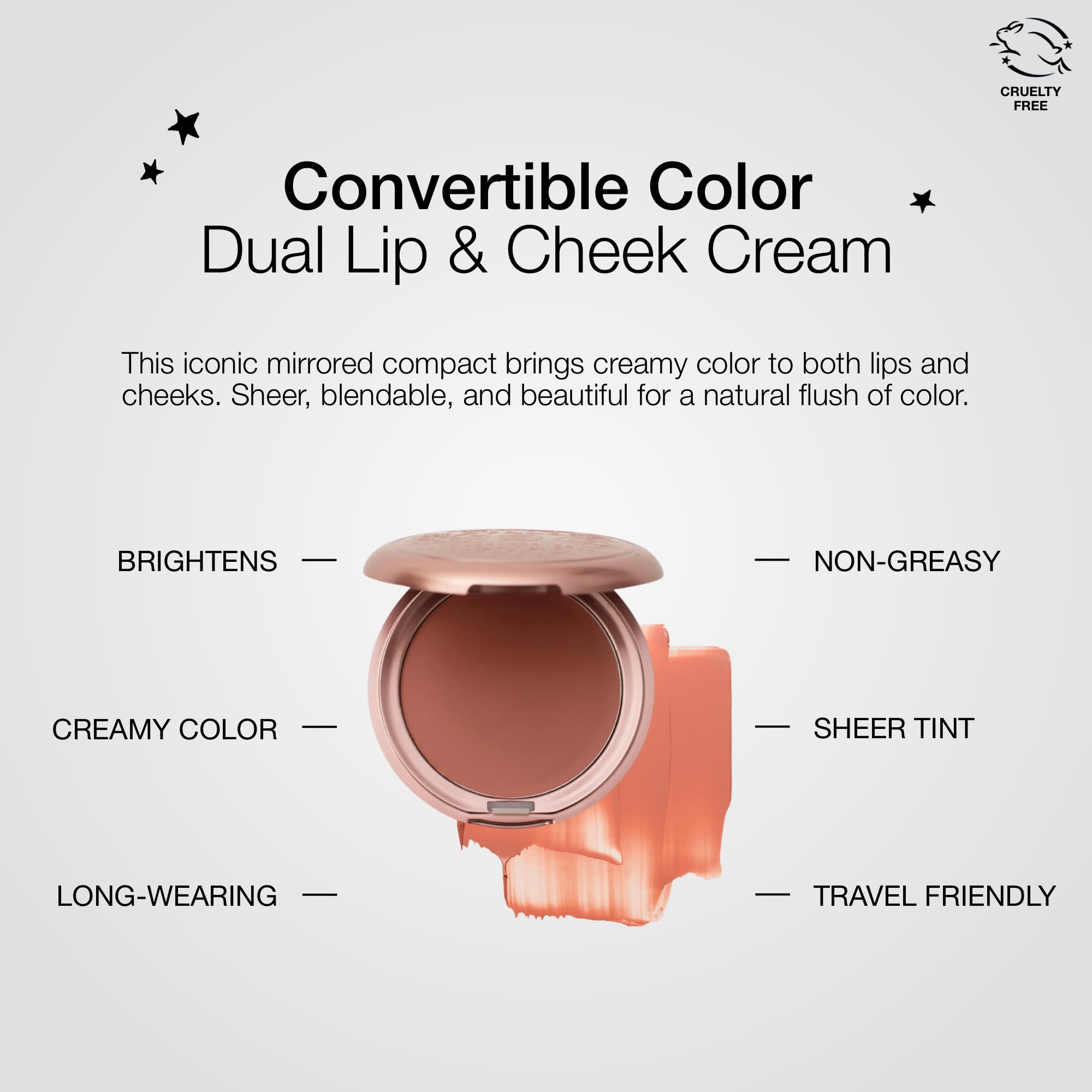 Stila 2-in-1 Convertible Lip & Cheek Color Cream in Peony – Cruelty Free & Travel Friendly 4