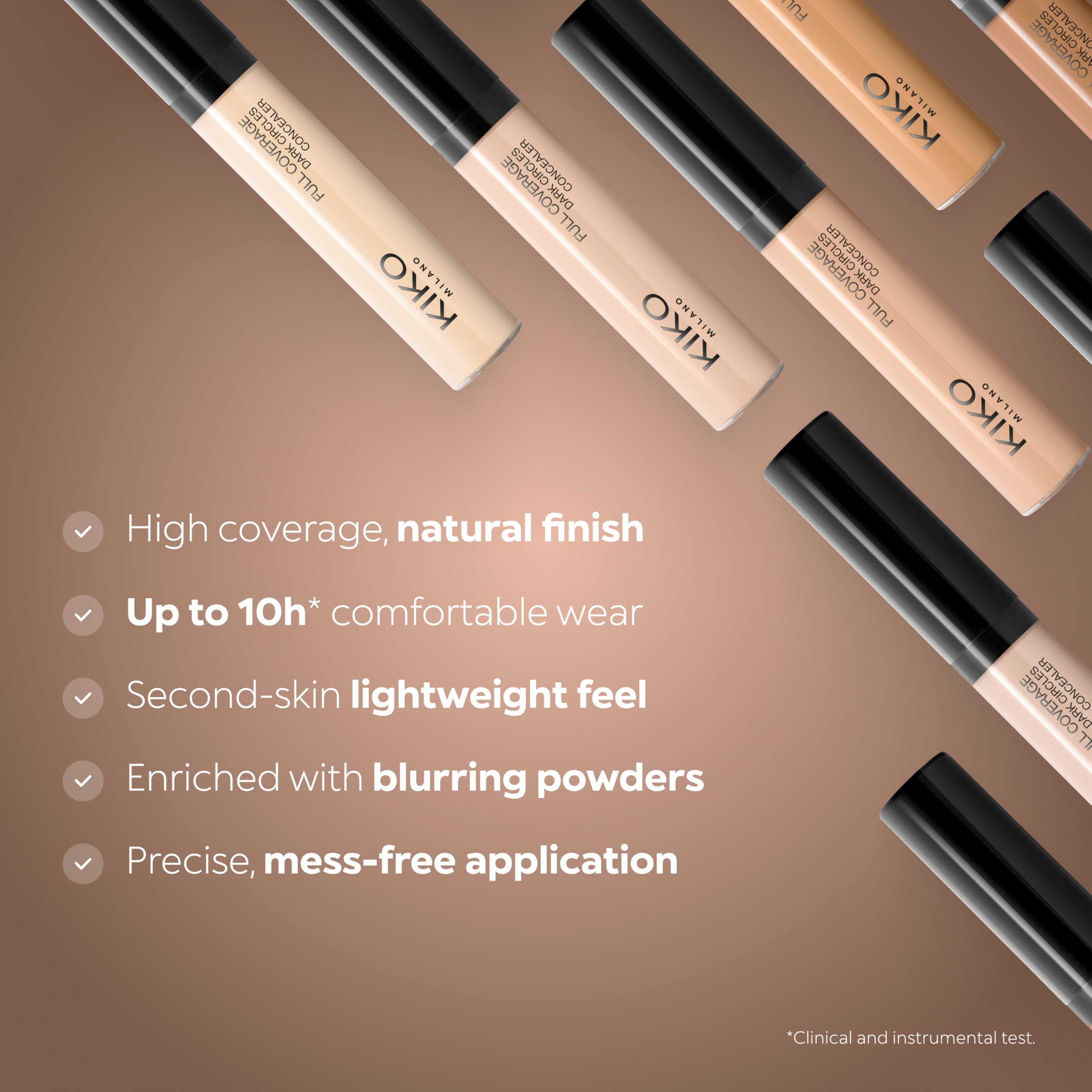 KIKO Milano Full Coverage Dark Circles Concealer 01 | 10-Hour High-Coverage Liquid Concealer 5