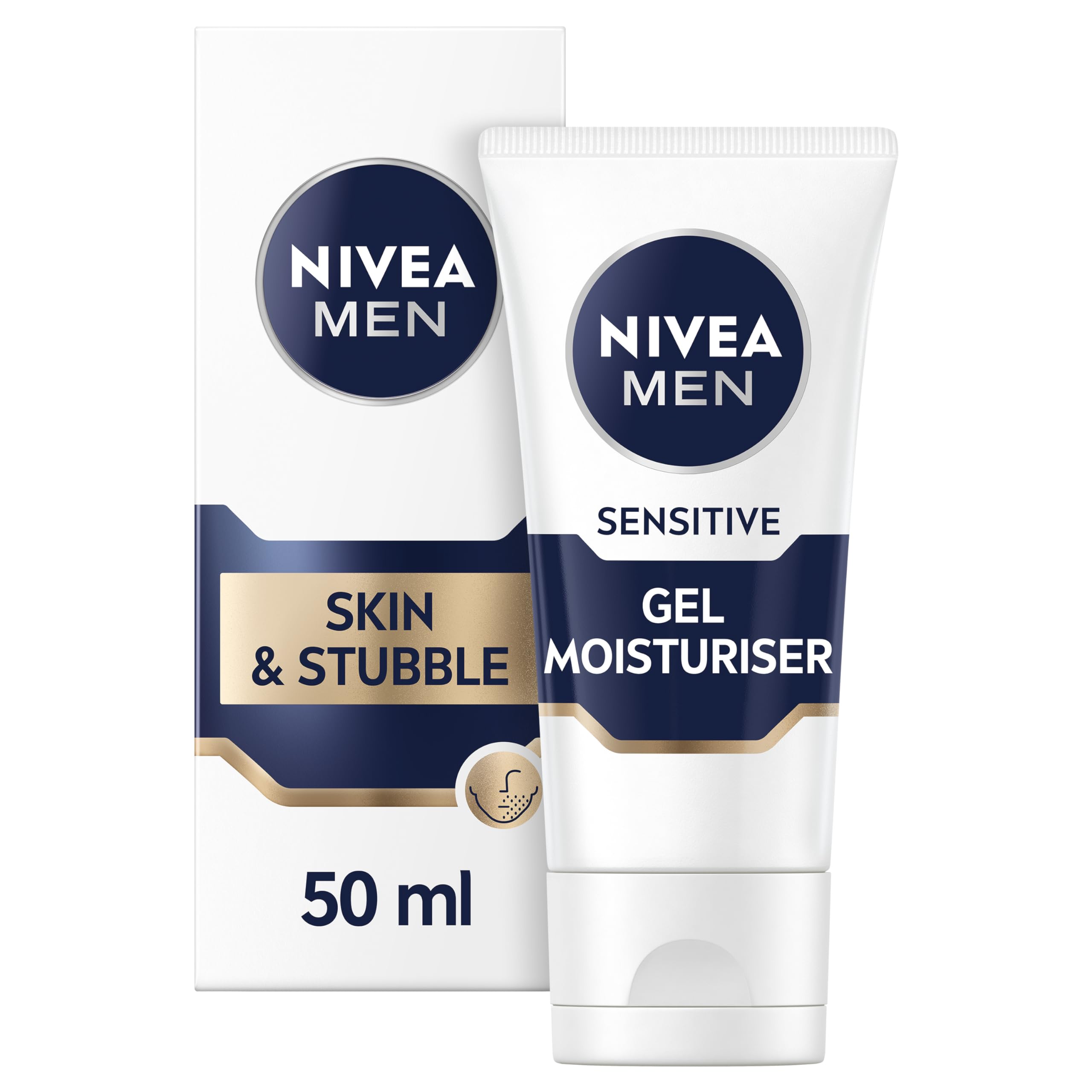 NIVEA MEN Sensitive Skin & Stubble Gel Moisturiser with Chamomile (50ml)