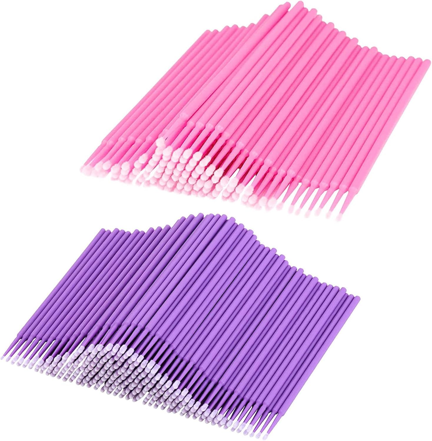 LauCentral 200PCS Disposable Micro Applicator Brushes for Makeup & Eyelash Application