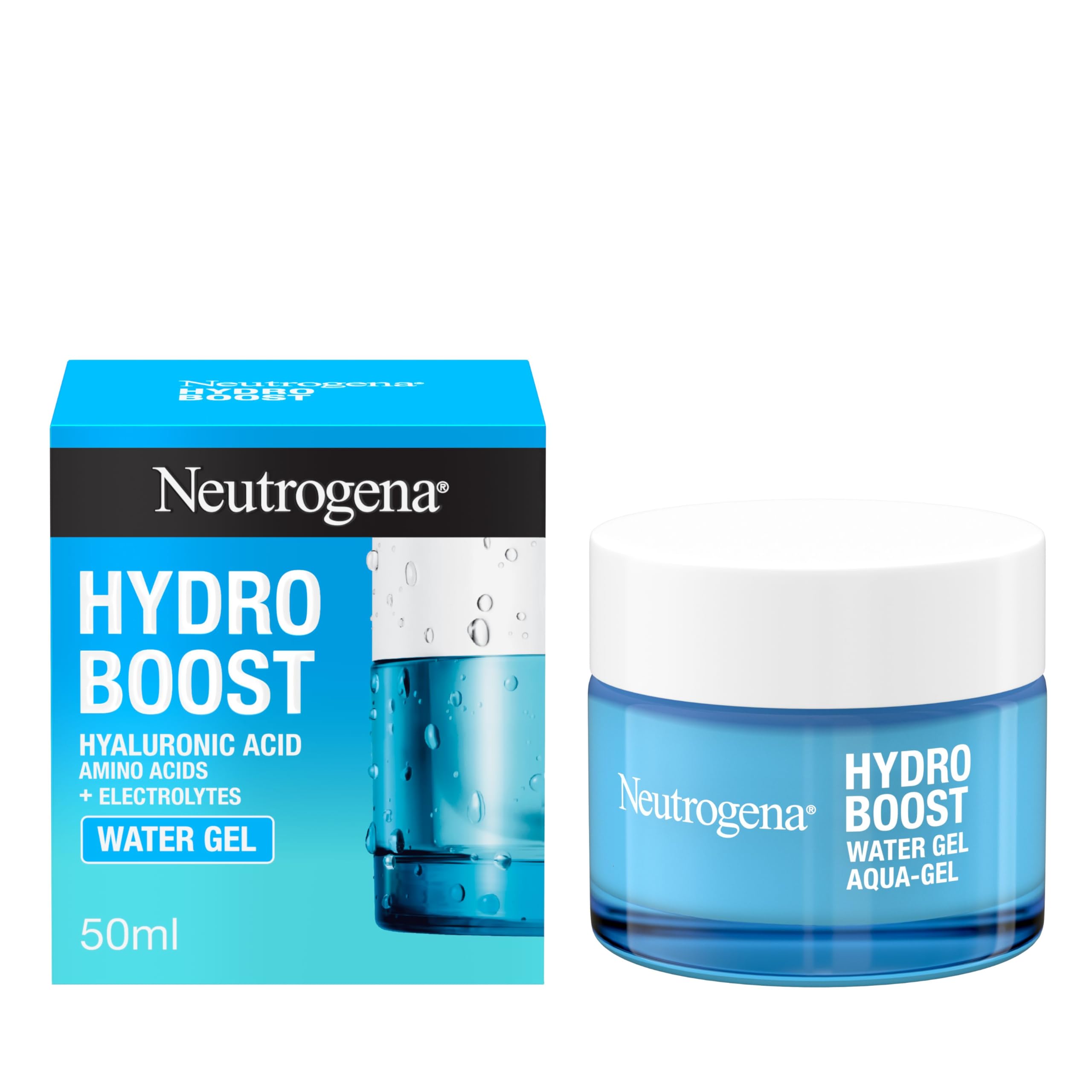 Neutrogena Hydro Boost Water Gel Moisturiser with Hyaluronic Acid & Trehalose for Dry Skin - 50 ml