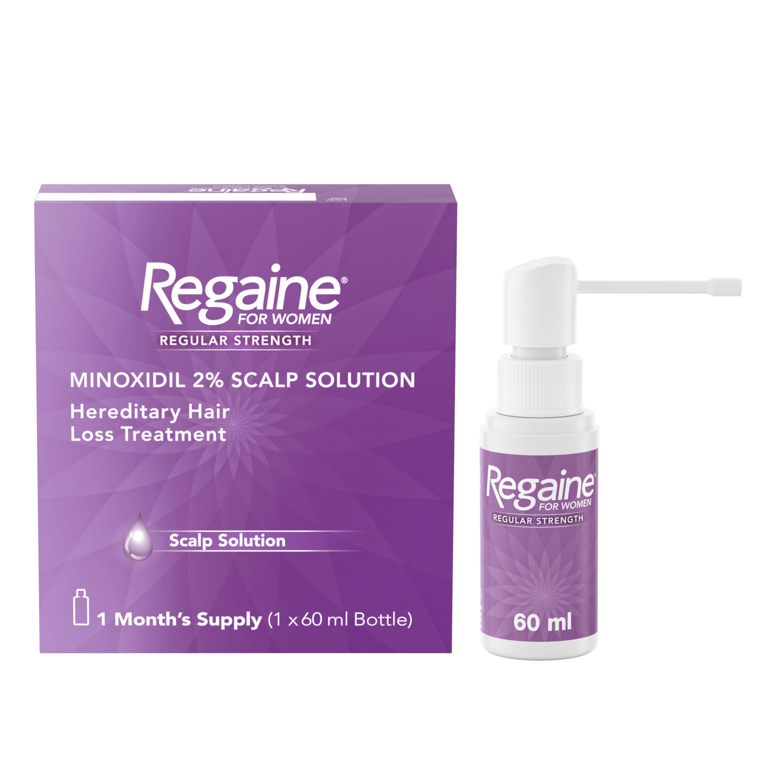 Regaine for Women Hair Loss & Regrowth Scalp Solution with Minoxidil, 60 ml, 1 Month Supply
