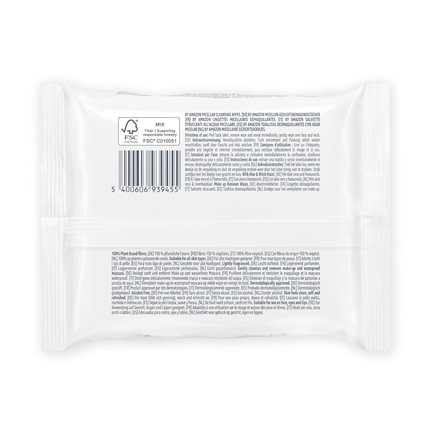 by Amazon Face Cleansing Wipes with Micellar Technology - Makeup Remover for All Skin Types