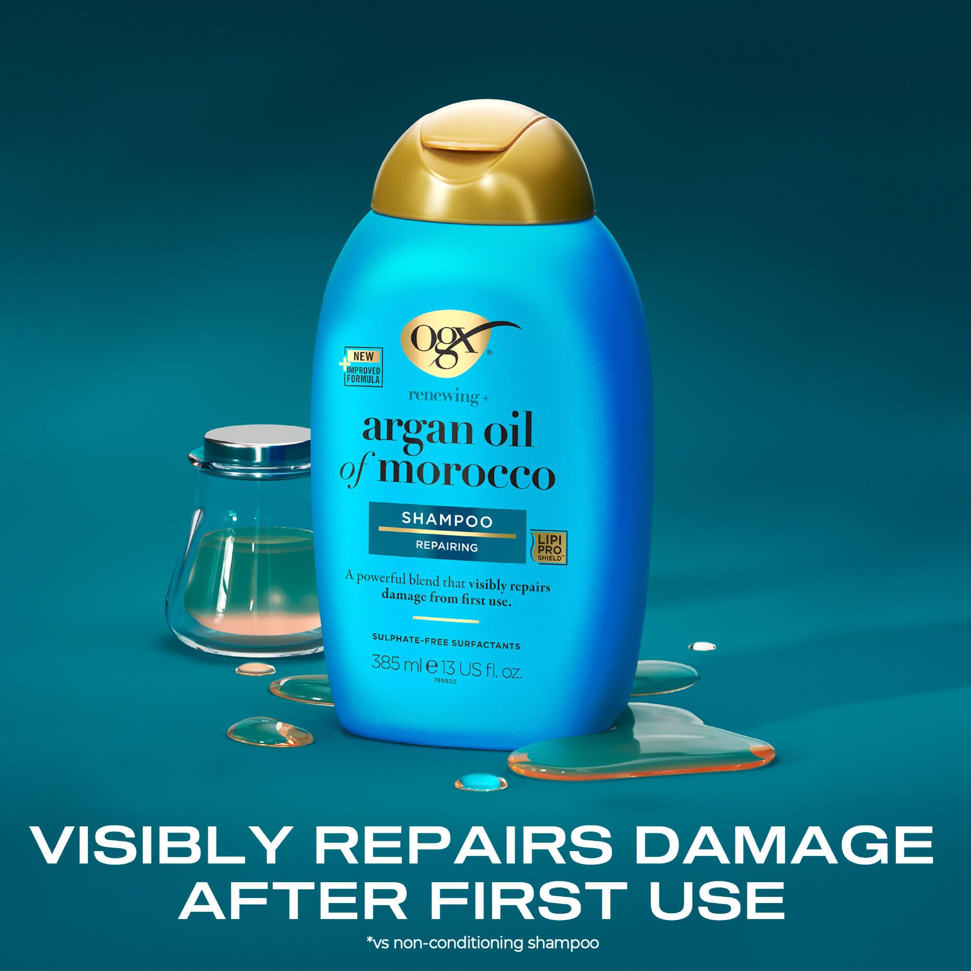 OGX Argan Oil of Morocco Shampoo for Dry Hair, Restoring Formula (385ml)