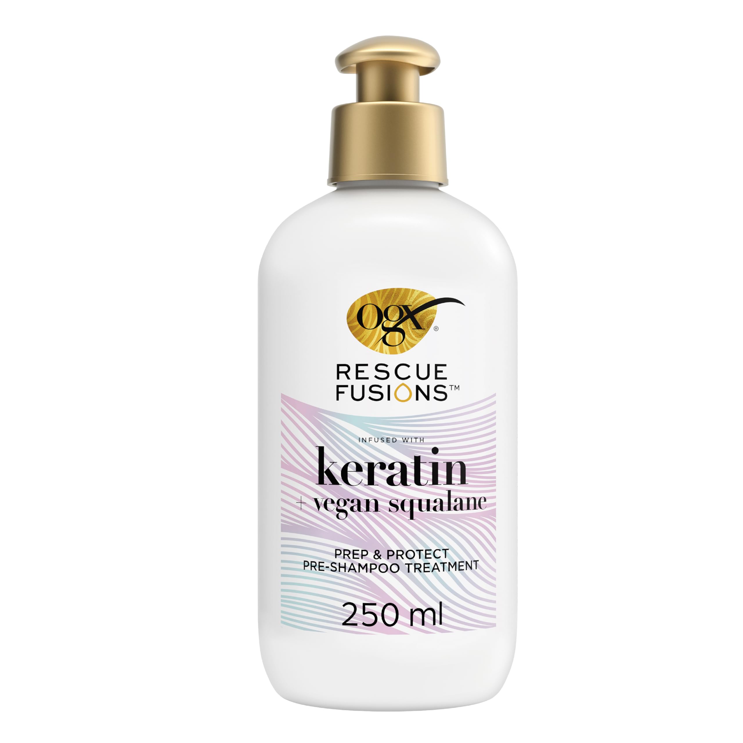 OGX Rescue Fusions Keratin & Vegan Squalane Pre-Shampoo Hair Repair Treatment 250 ml