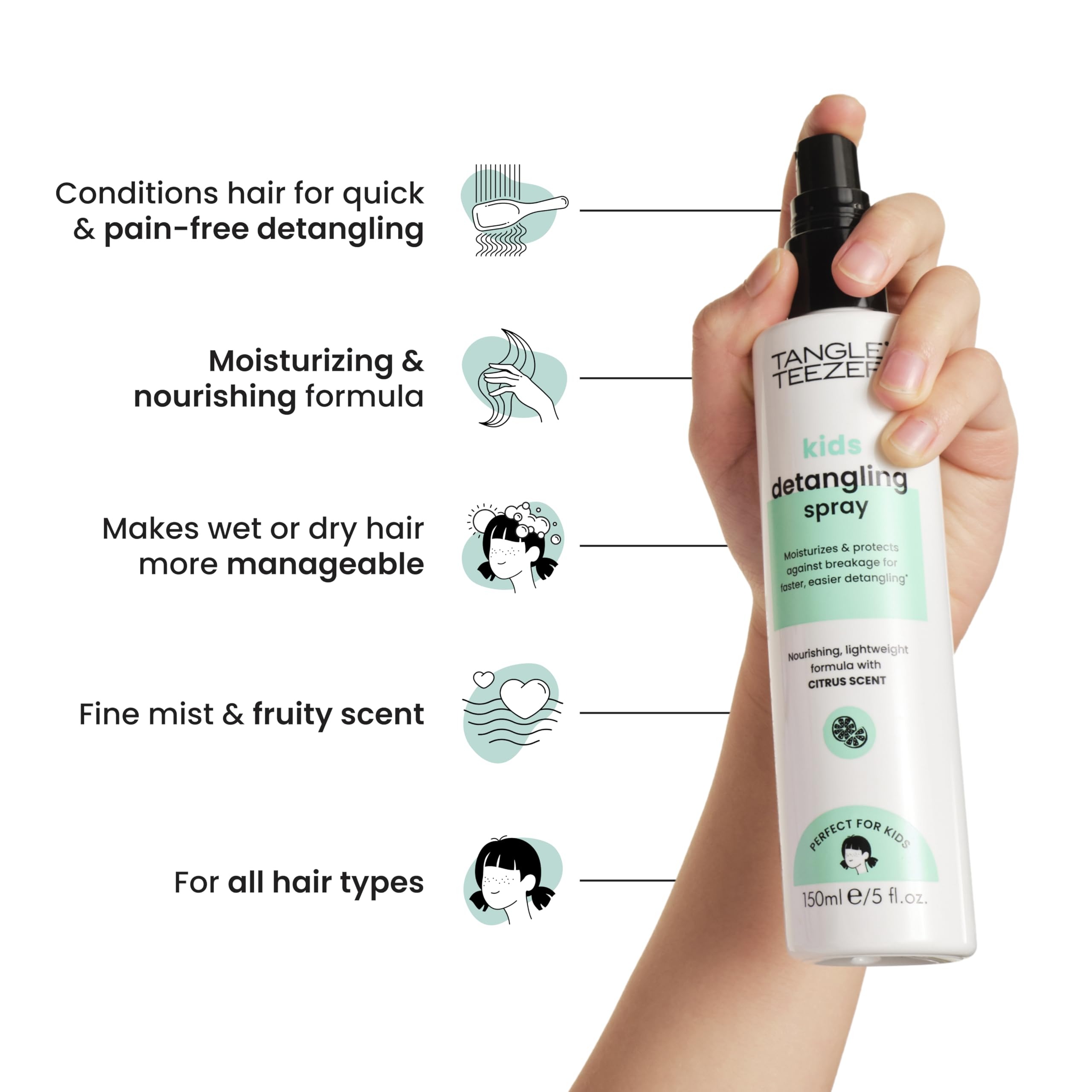 Tangle Teezer Detangling Spray for Kids with Fruity Citrus Scent - Vegan Formula 3