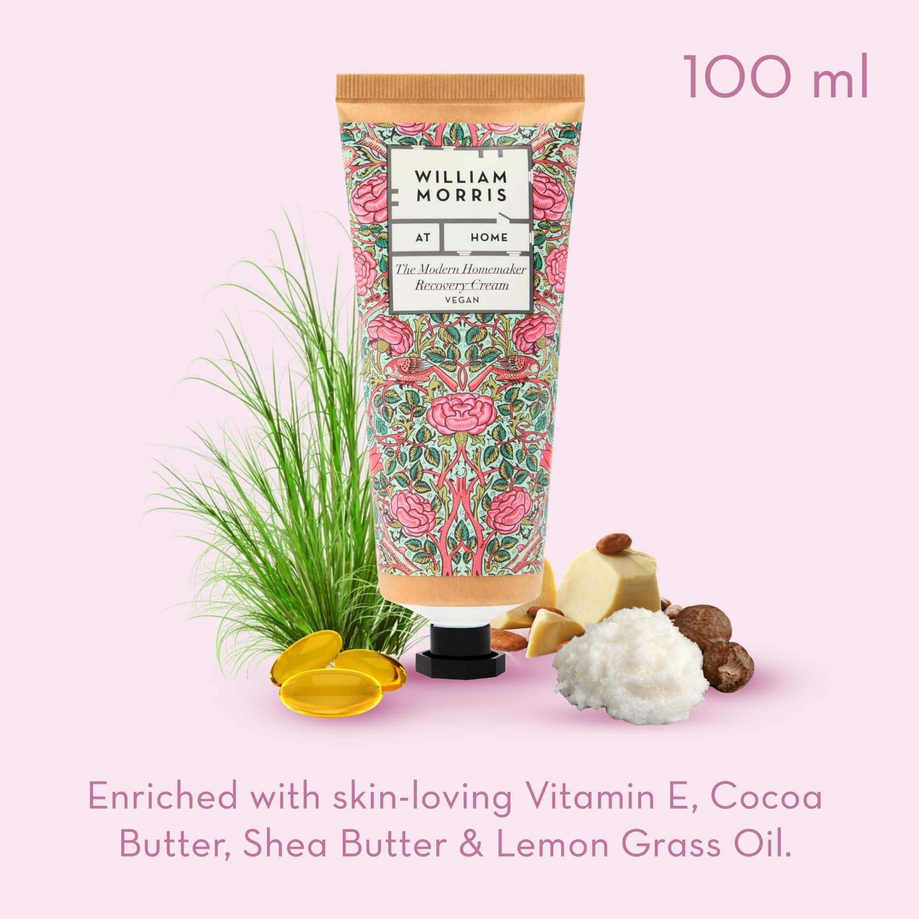 William Morris At Home Strawberry Thief Gardening Gloves & Hand Recovery Cream Set 7