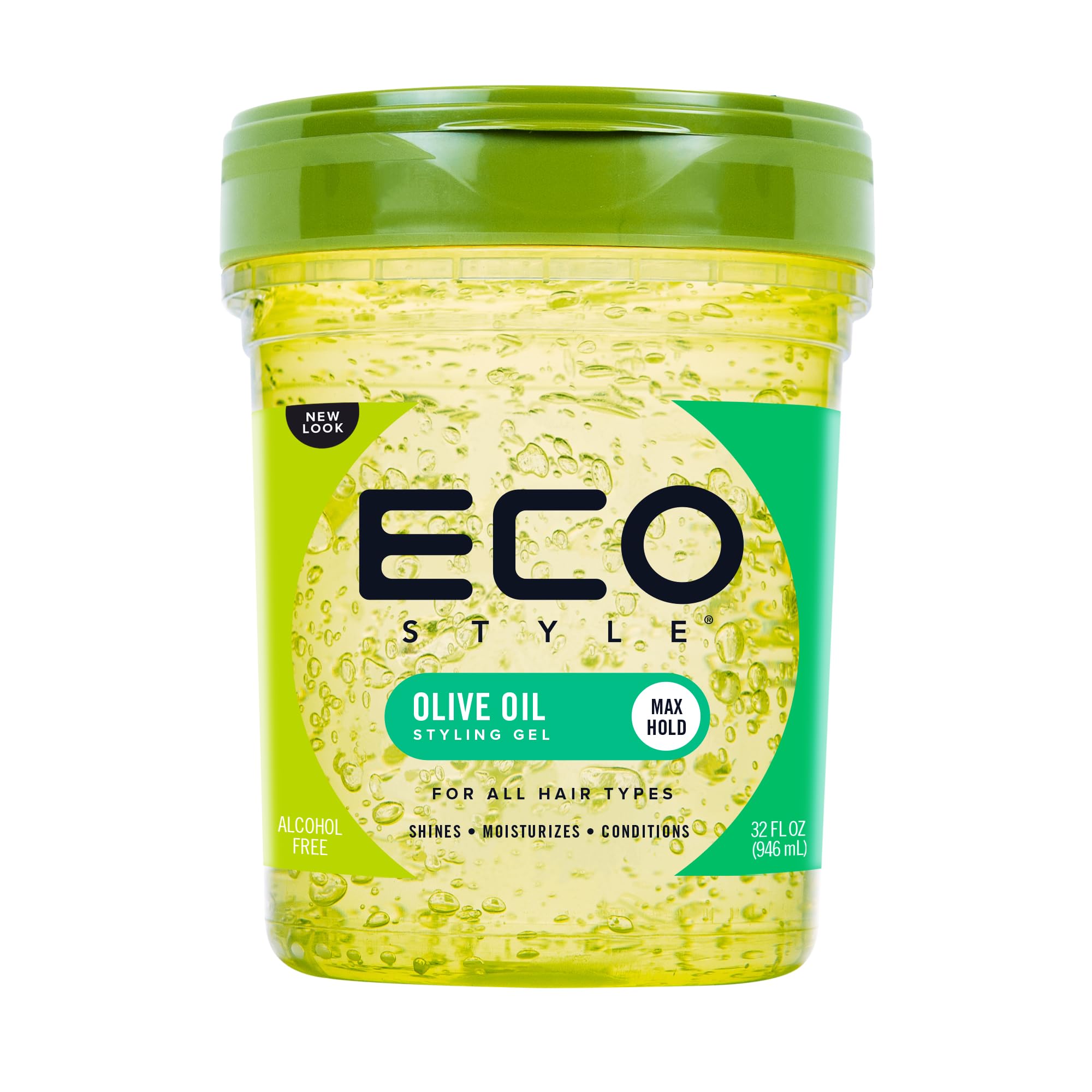 Eco Style Olive Oil Styling Gel for All Hair Types, 946 ml, Superior Hold