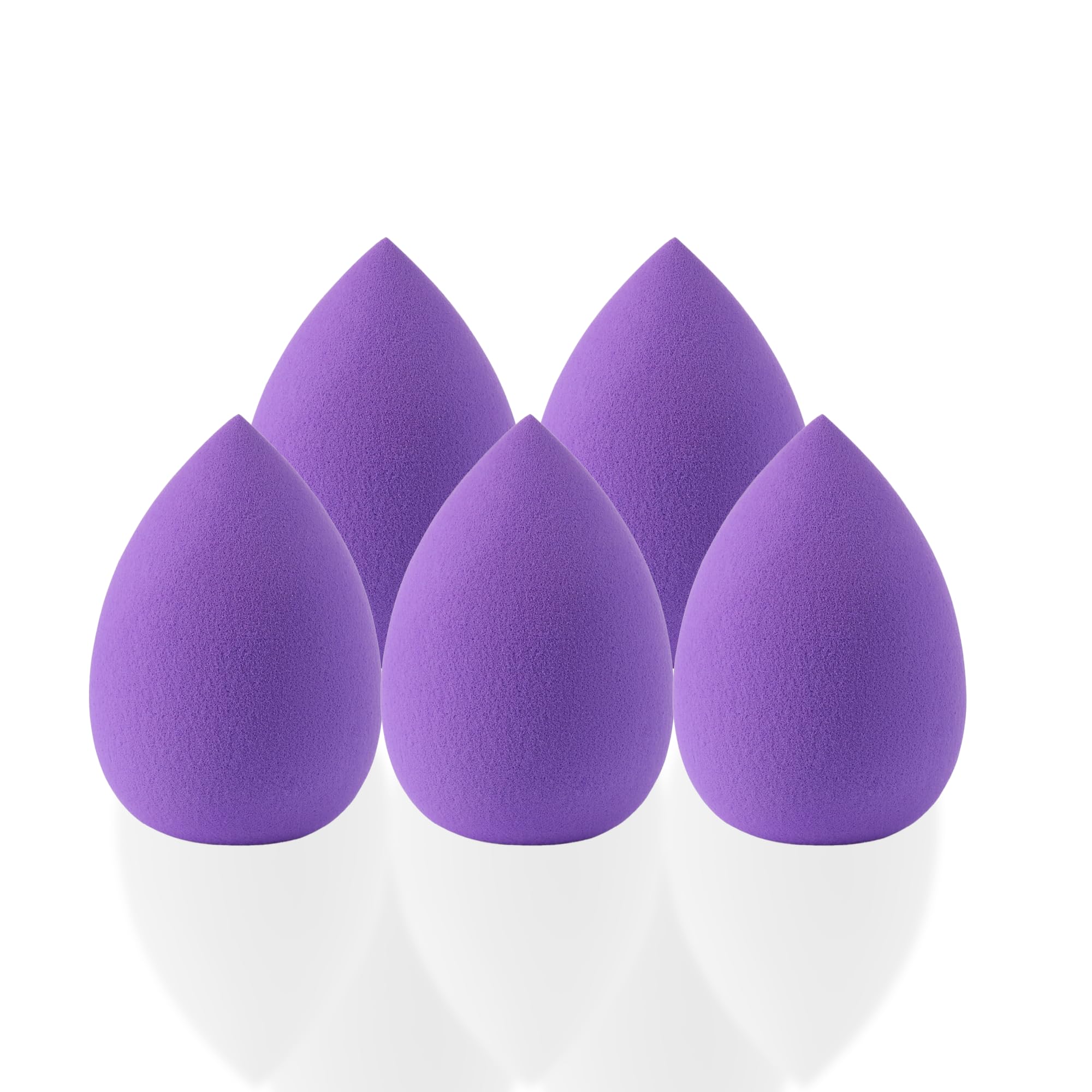 G4GADGET 5 PCS Purple Makeup Sponges - Non-Latex, Wet/Dry, Flawless Application for All Skin Types 1