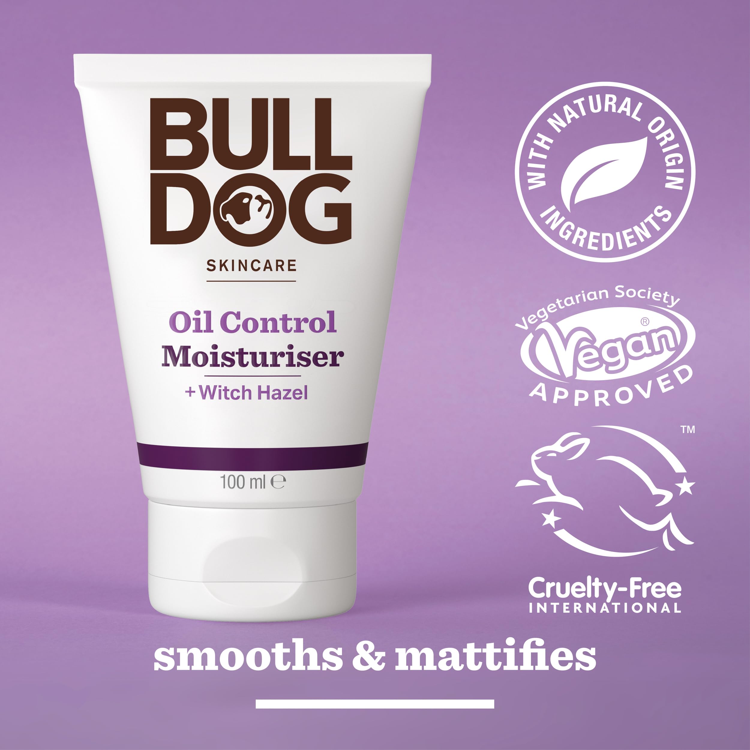 Bulldog Oil Control Moisturiser for Men, 100ml - Mattifying & Non-Greasy 3