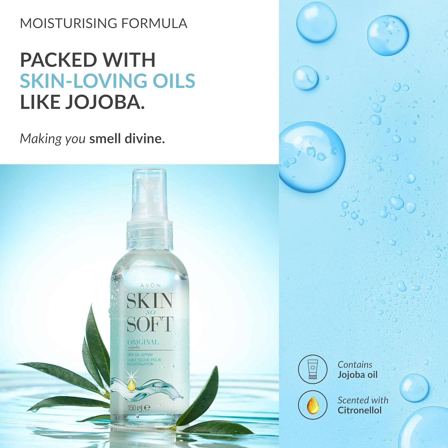 Avon Skin So Soft Dry Oil Spray Trio Pack - Locks in Moisture with Jojoba Oil 4