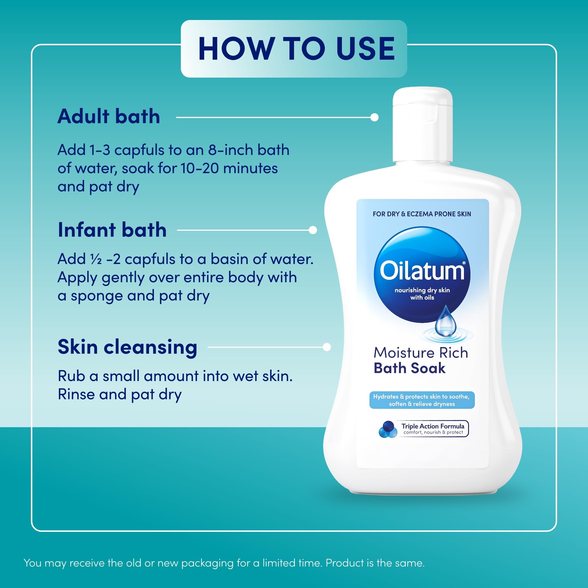 Oilatum Badeformel, pflegendes Waschgel 300 ml für trockene, juckende und zu Ekzemen neigende Haut 6