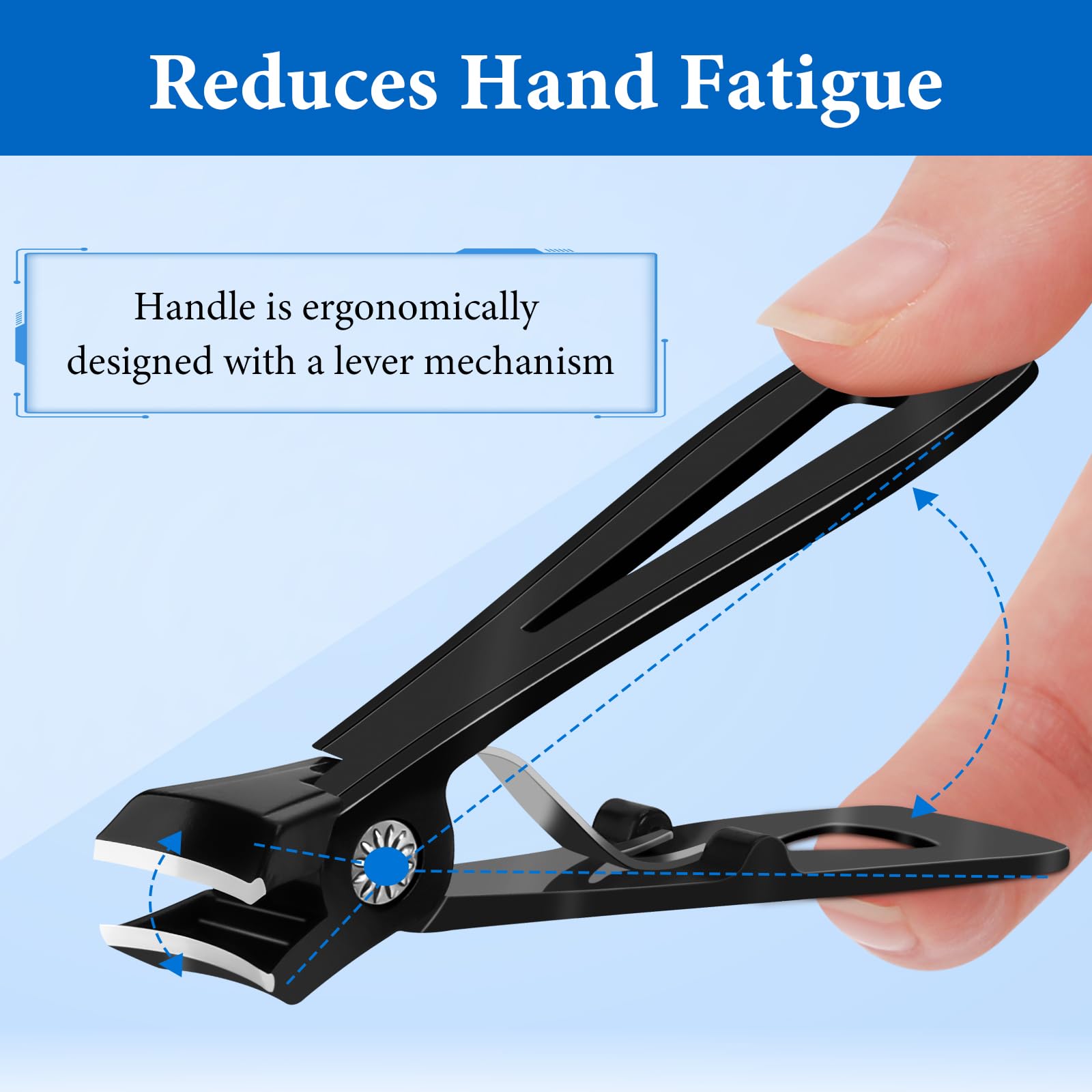 Euqvunn Heavy Duty Stainless Steel Toenail Clippers with 15mm Wide Opening 4