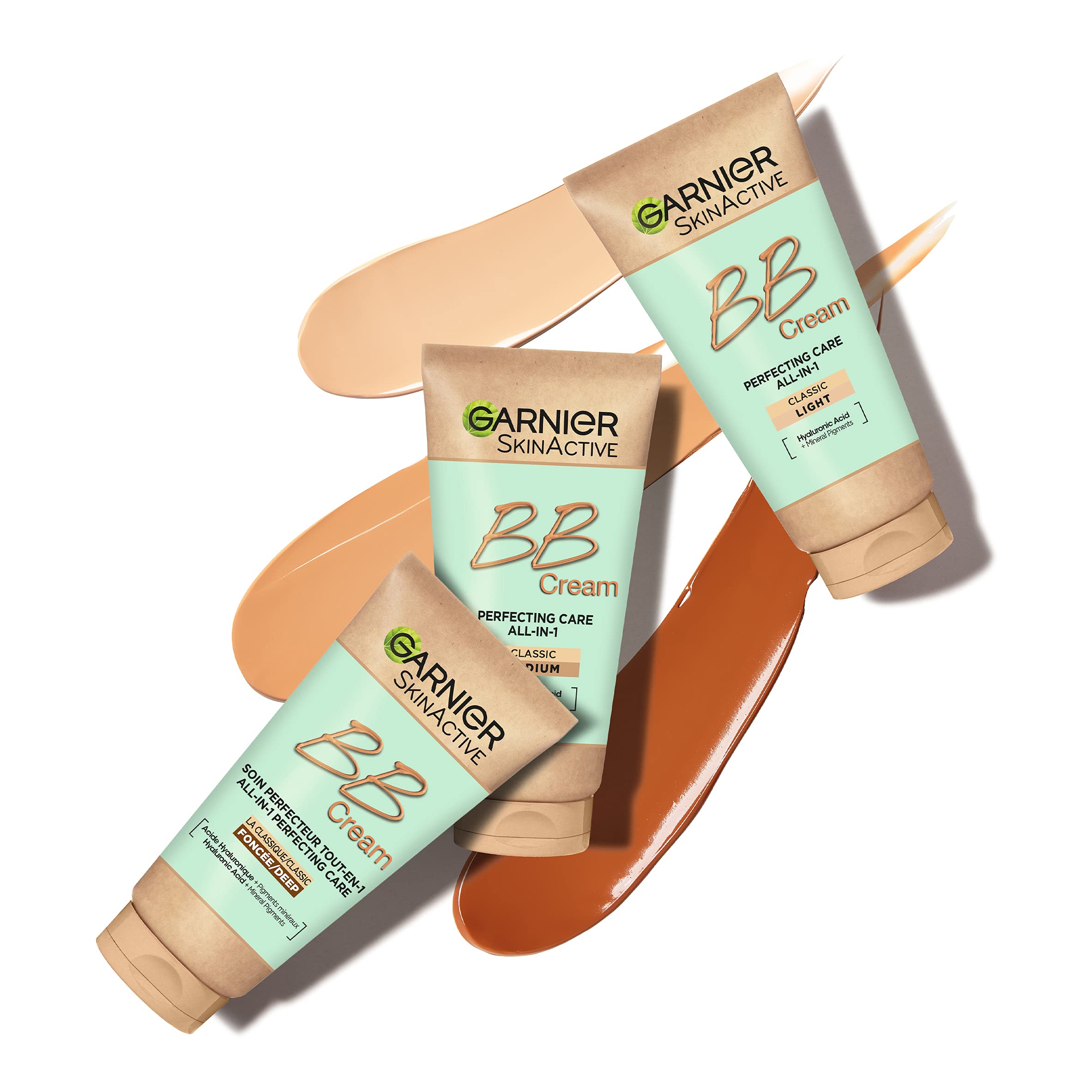 Garnier SkinActive Classic Perfecting All-in-1 BB Cream, Farbton Classic Medium, getönte Feuchtigkeitscreme LSF 15, hellt den Teint auf und gleicht ihn aus, mit Hyaluronsäure, Aloe Vera und Mineralpigmenten, 50 ml, 1 Stück 8