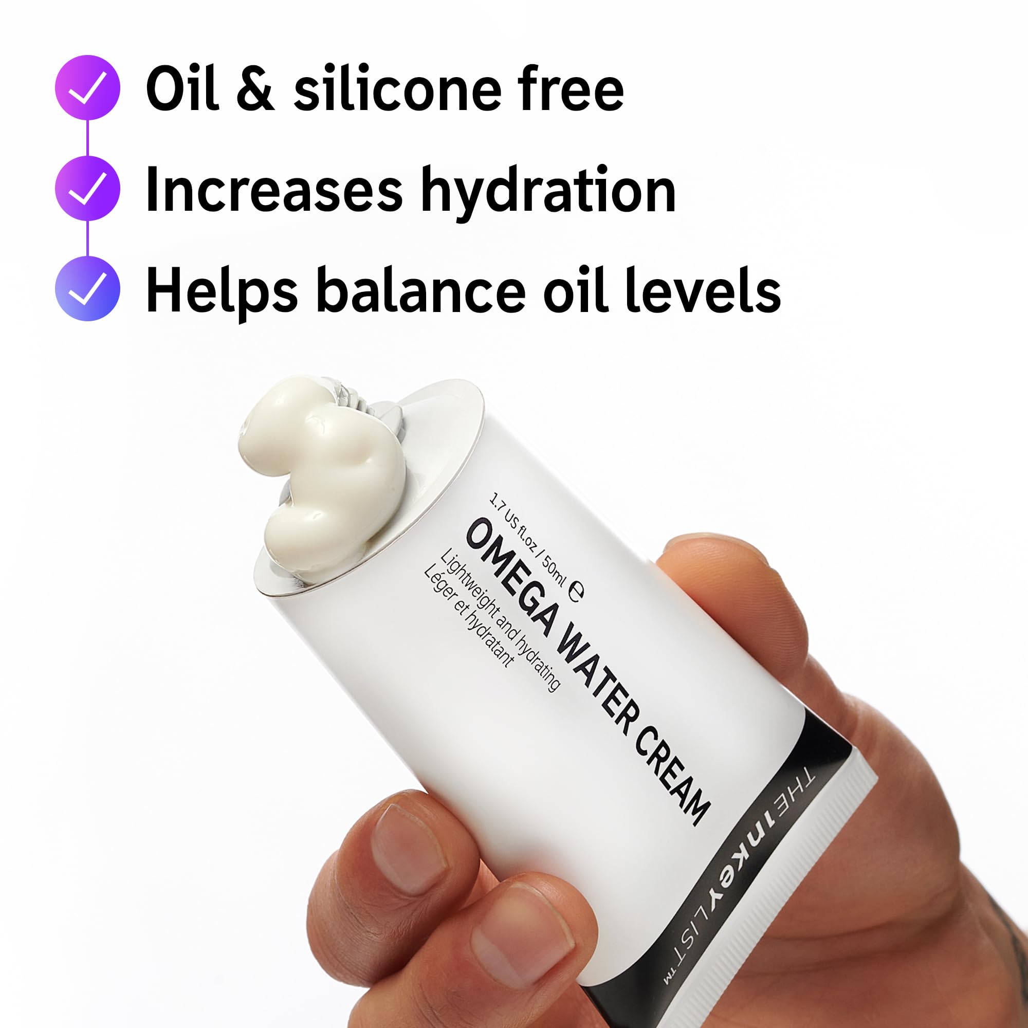 The INKEY List Omega Hydrating Water Cream Moisturiser (50ml) 5