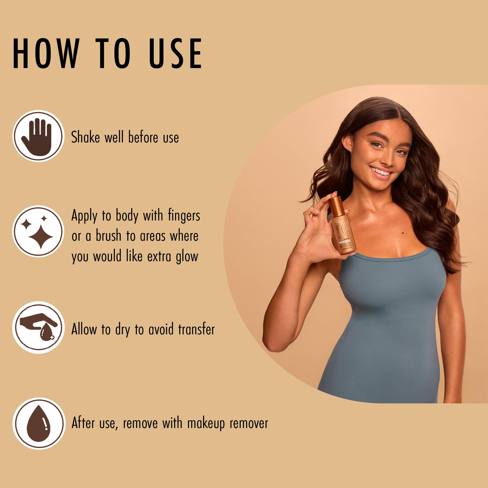 St Moriz Advanced Glow Oil | Instant Bronze Body Sheen with Goji Berry & Vitamin E 5